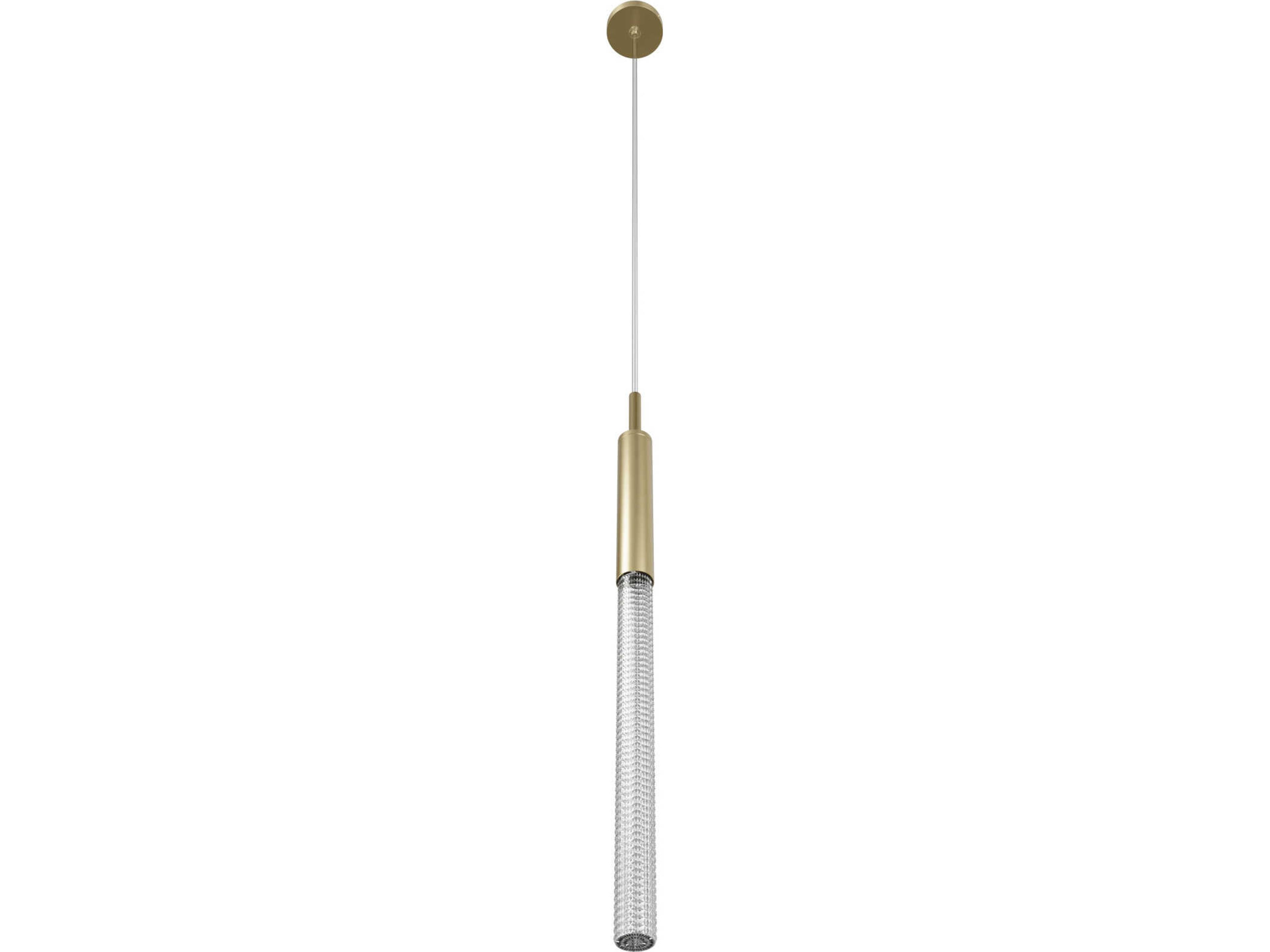Avenue Lighting Main St 1-Light Brushed Brass Cylinder Linear Mini Pendant