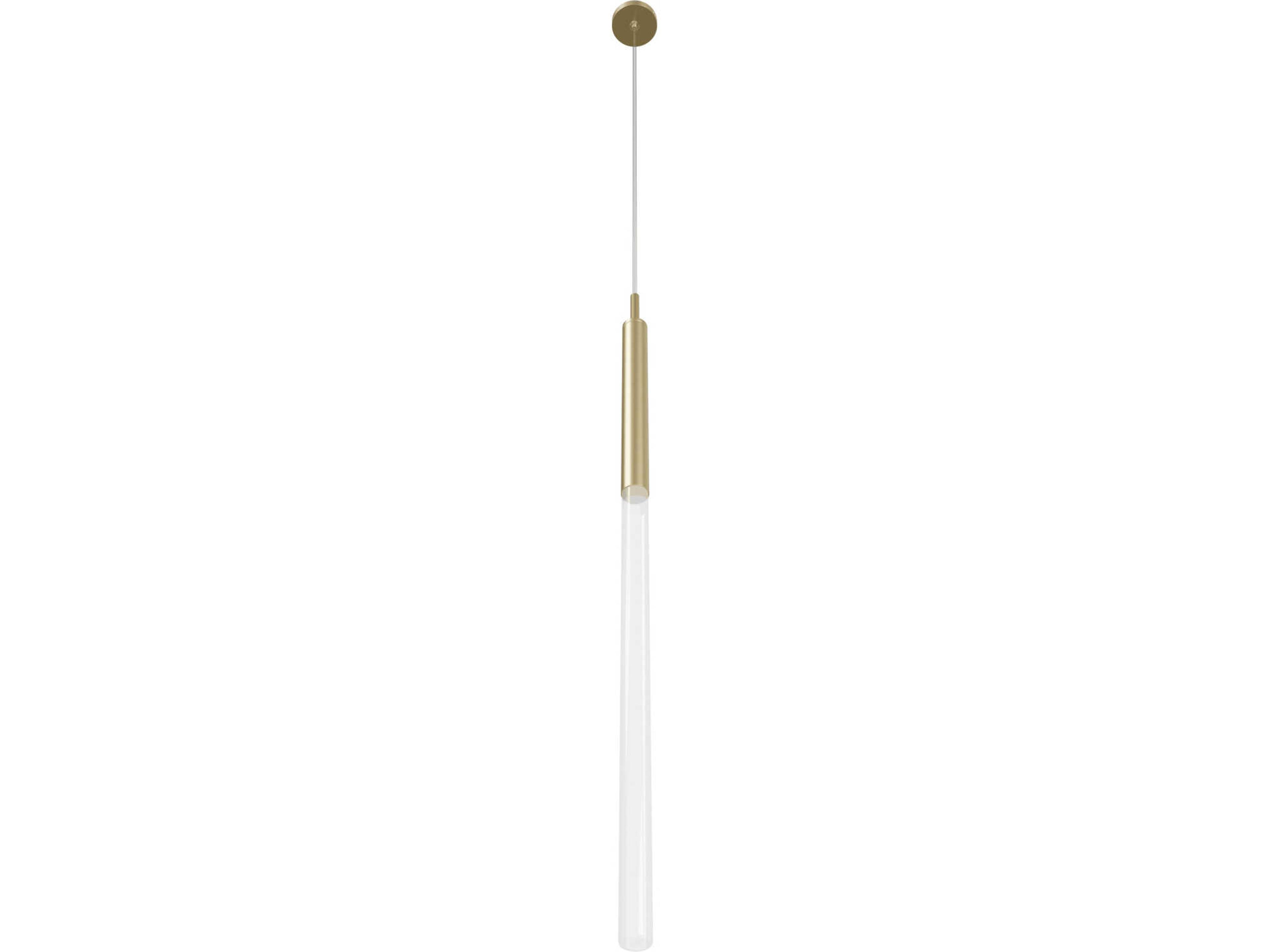 Avenue Lighting Main St 1-Light Brushed Brass Cylinder Linear Mini Pendant