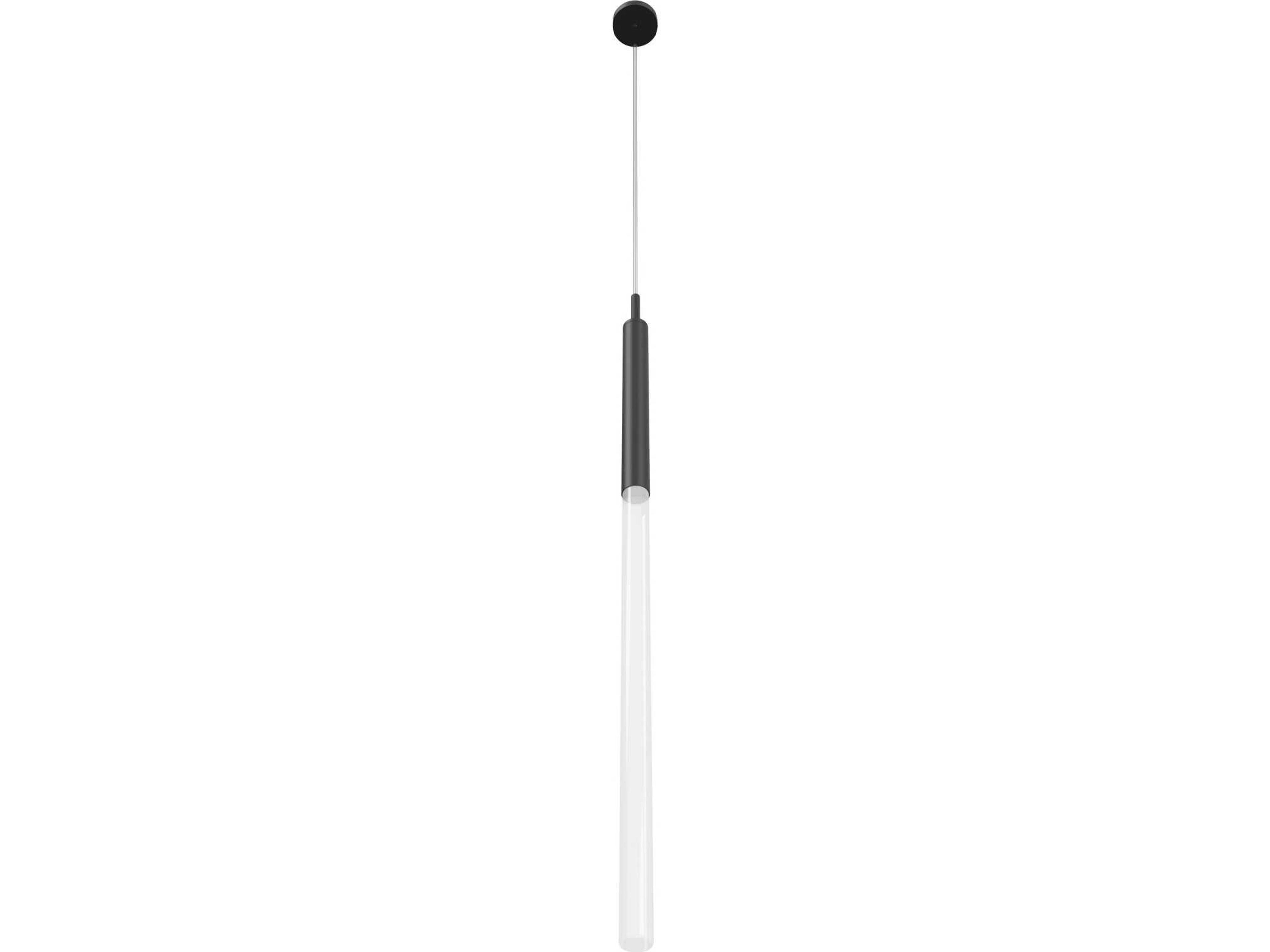 Avenue Lighting Main St 1-Light Black Cylinder Linear Mini Pendant