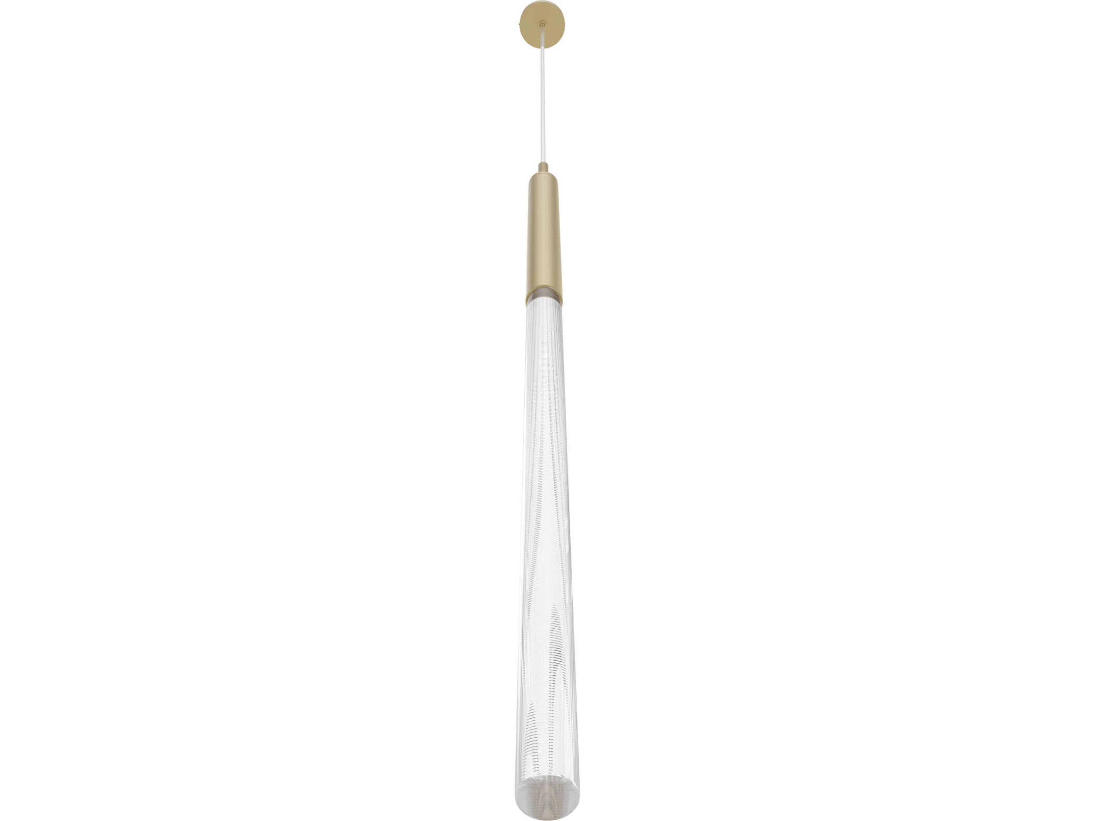 Avenue Lighting Main St 1-Light Brushed Brass Cylinder Linear Mini Pendant