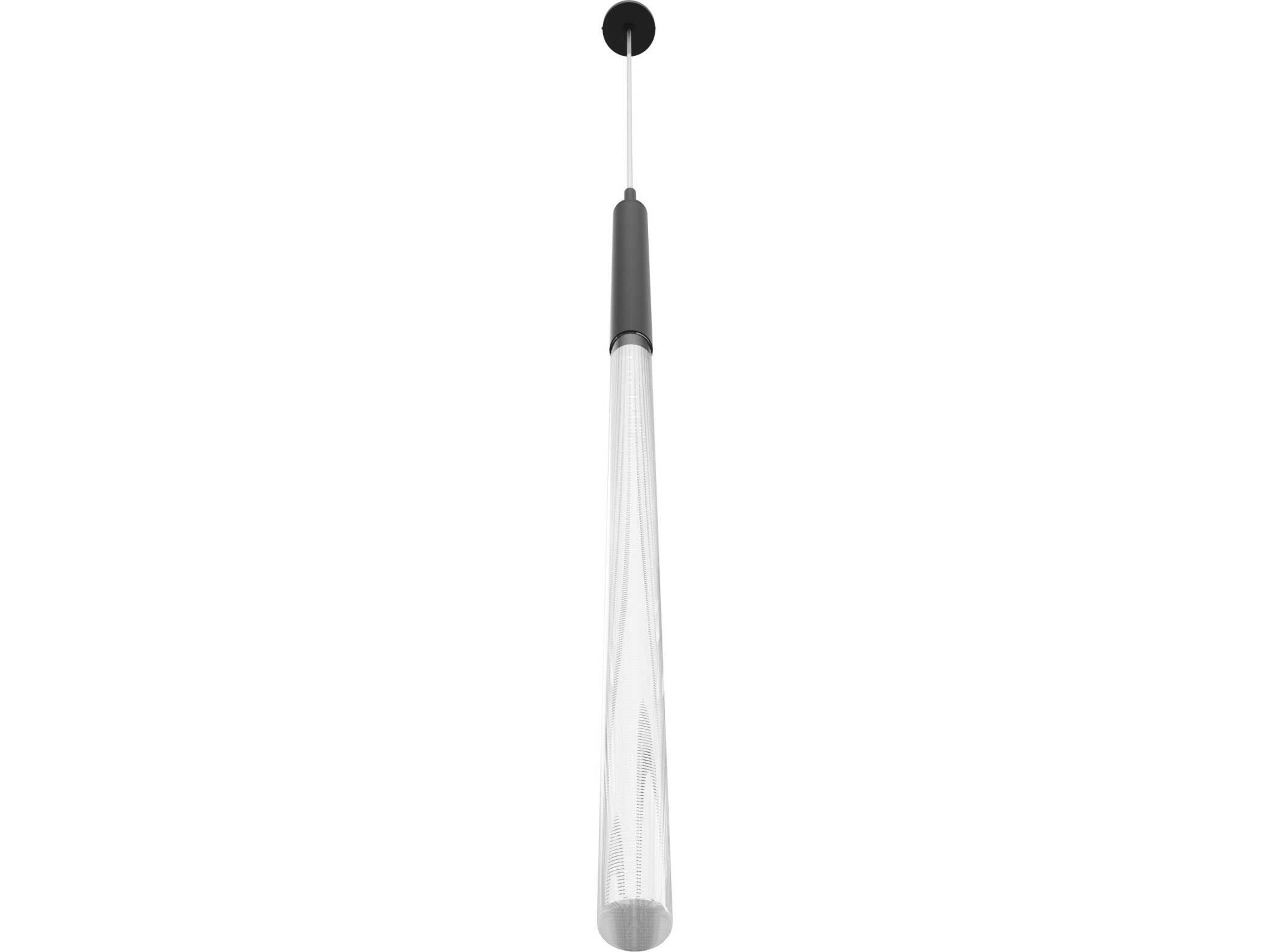 Avenue Lighting Main St 1-Light Black Cylinder Linear Mini Pendant