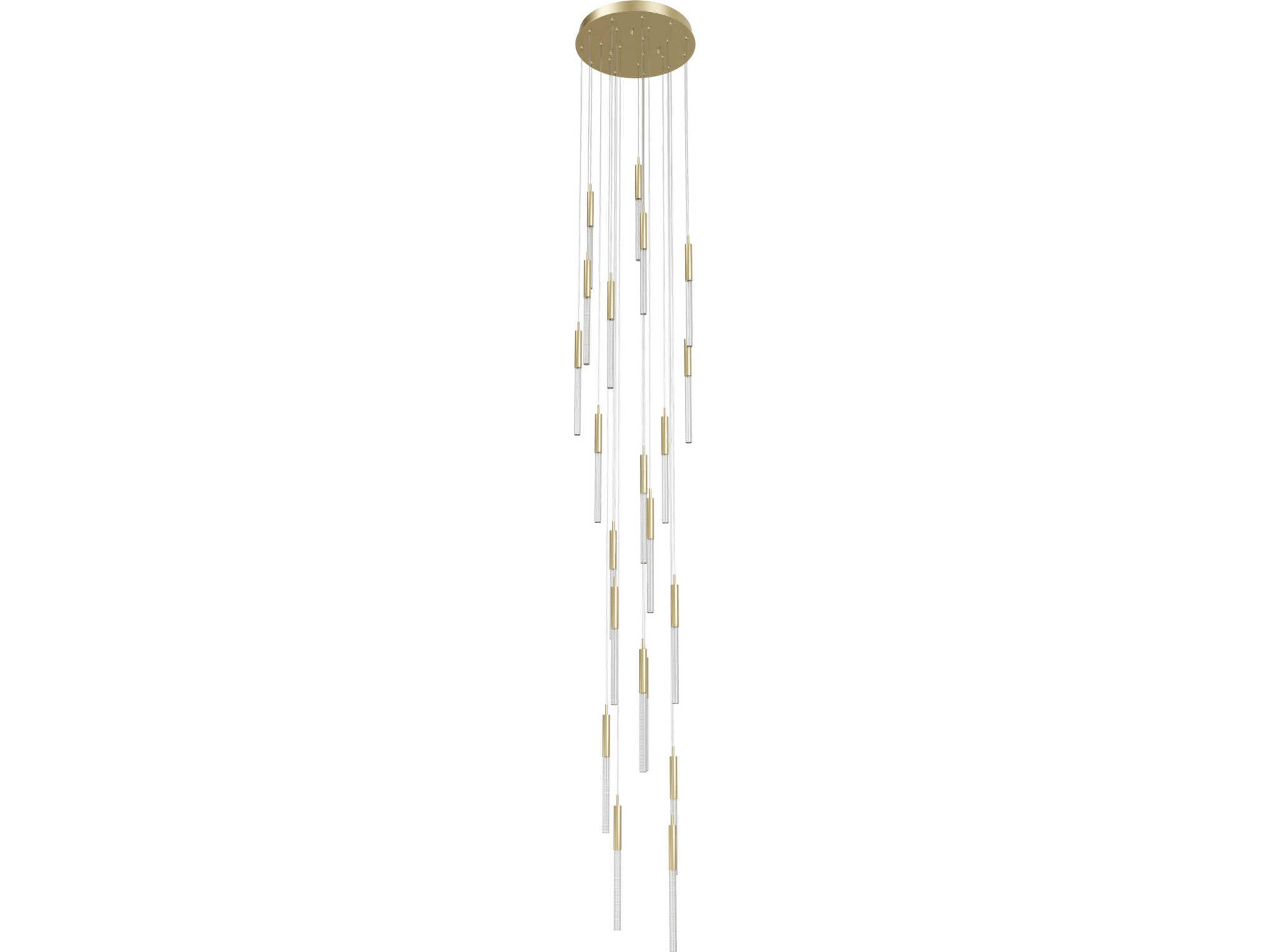 Avenue Lighting Main St 21-Light Brushed Brass Linear Pendant