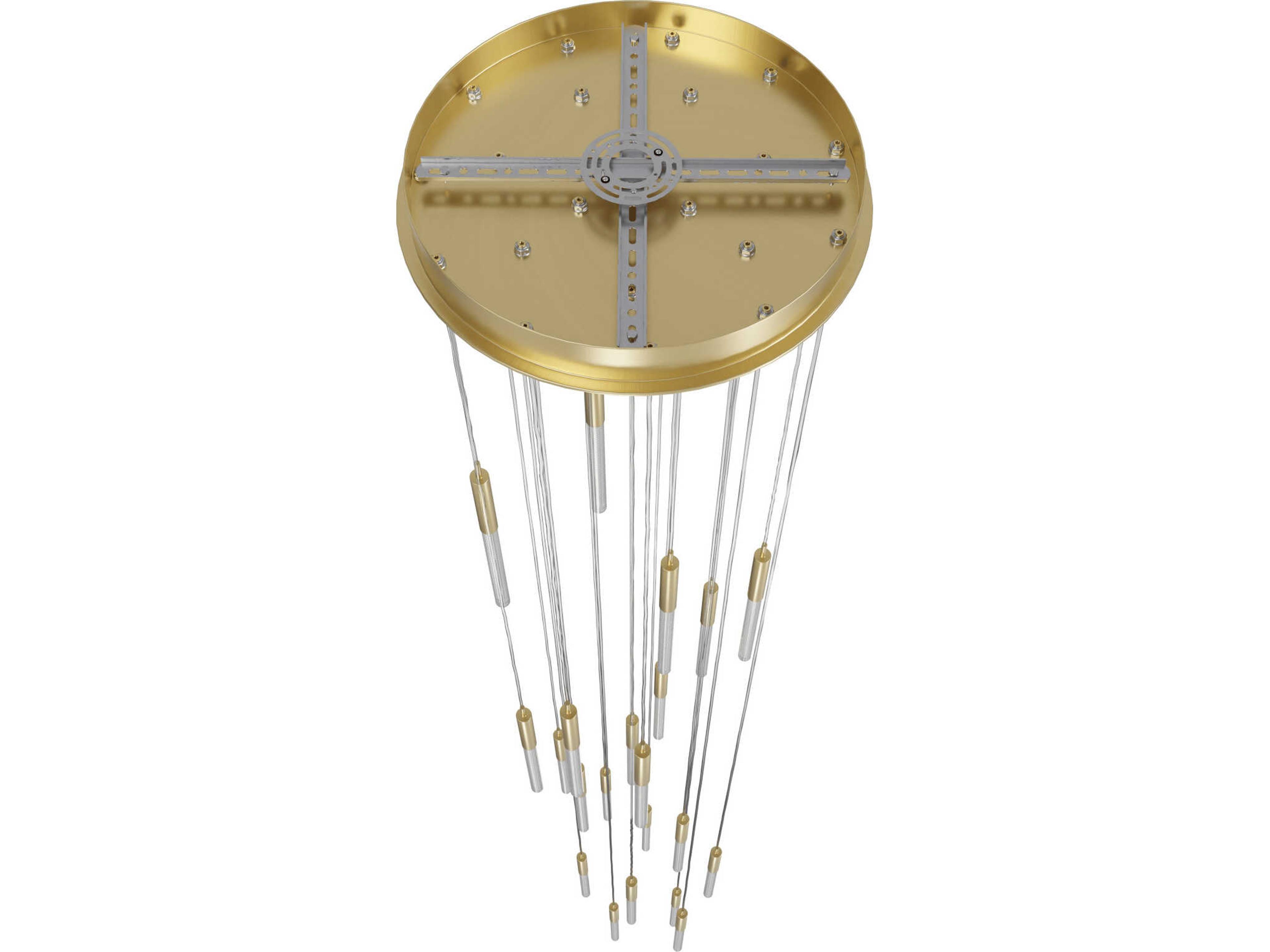 Avenue Lighting Main St 21-Light Brushed Brass Linear Pendant