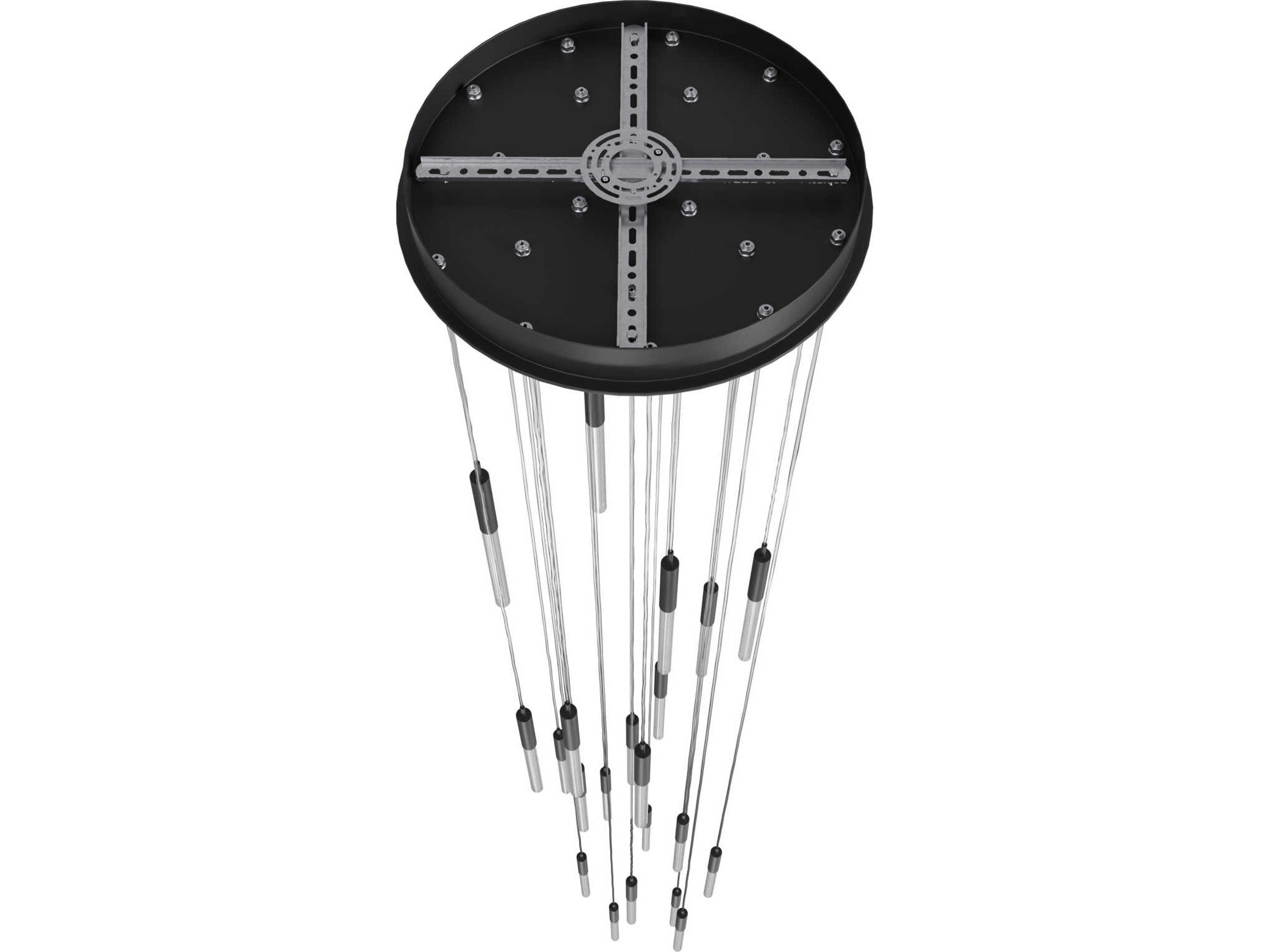 Avenue Lighting Main St 21-Light Black Linear Pendant