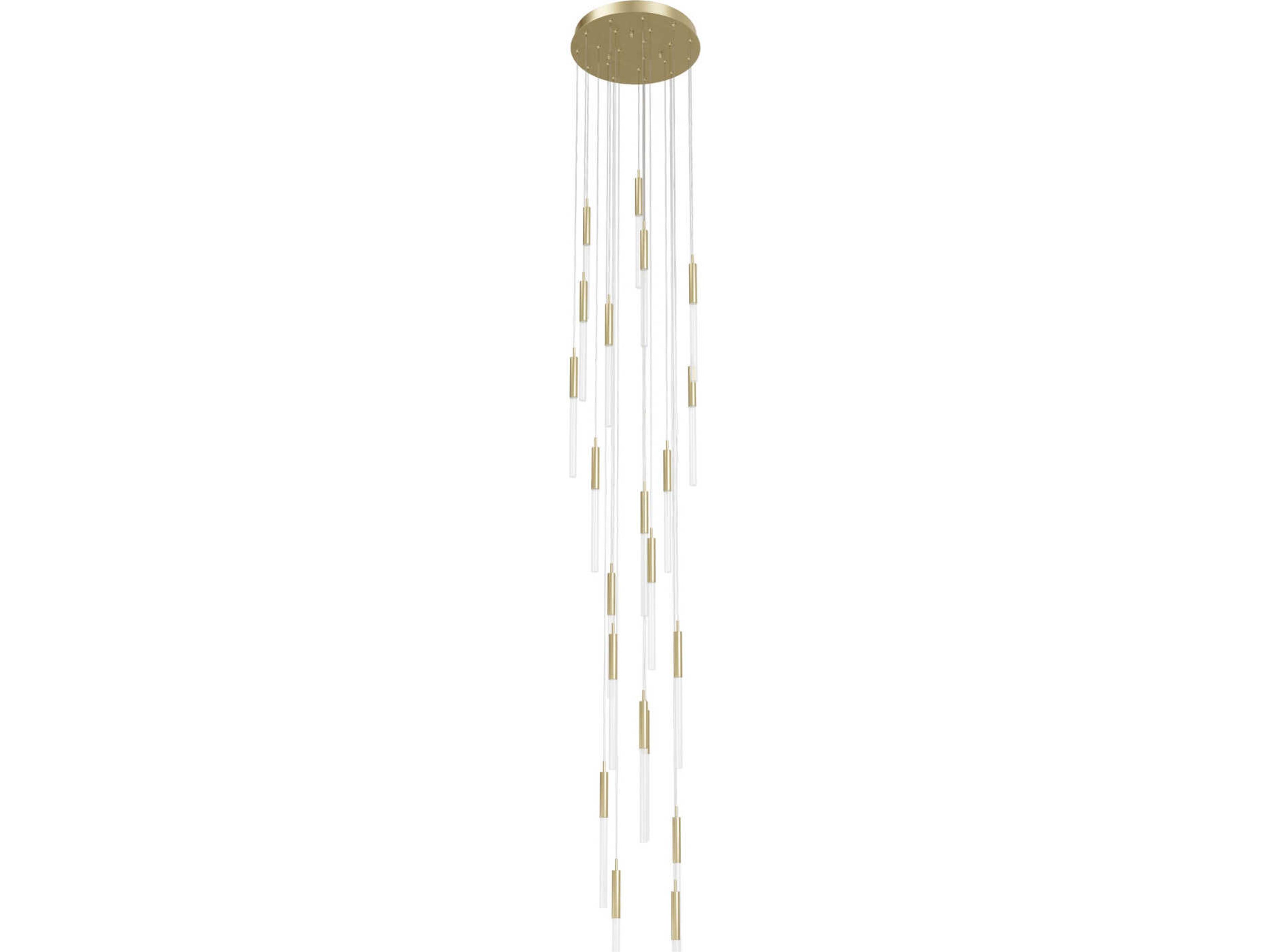 Avenue Lighting Main St 21-Light Brushed Brass Linear Pendant