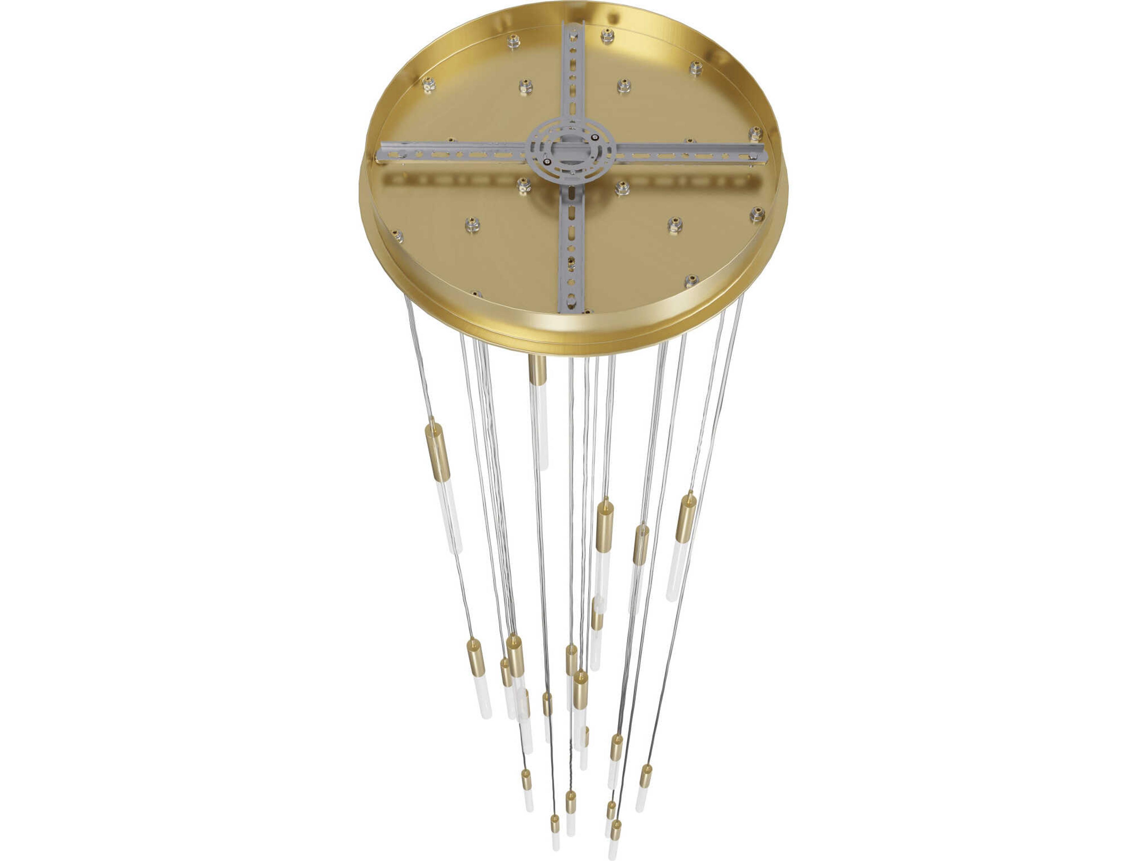 Avenue Lighting Main St 21-Light Brushed Brass Linear Pendant