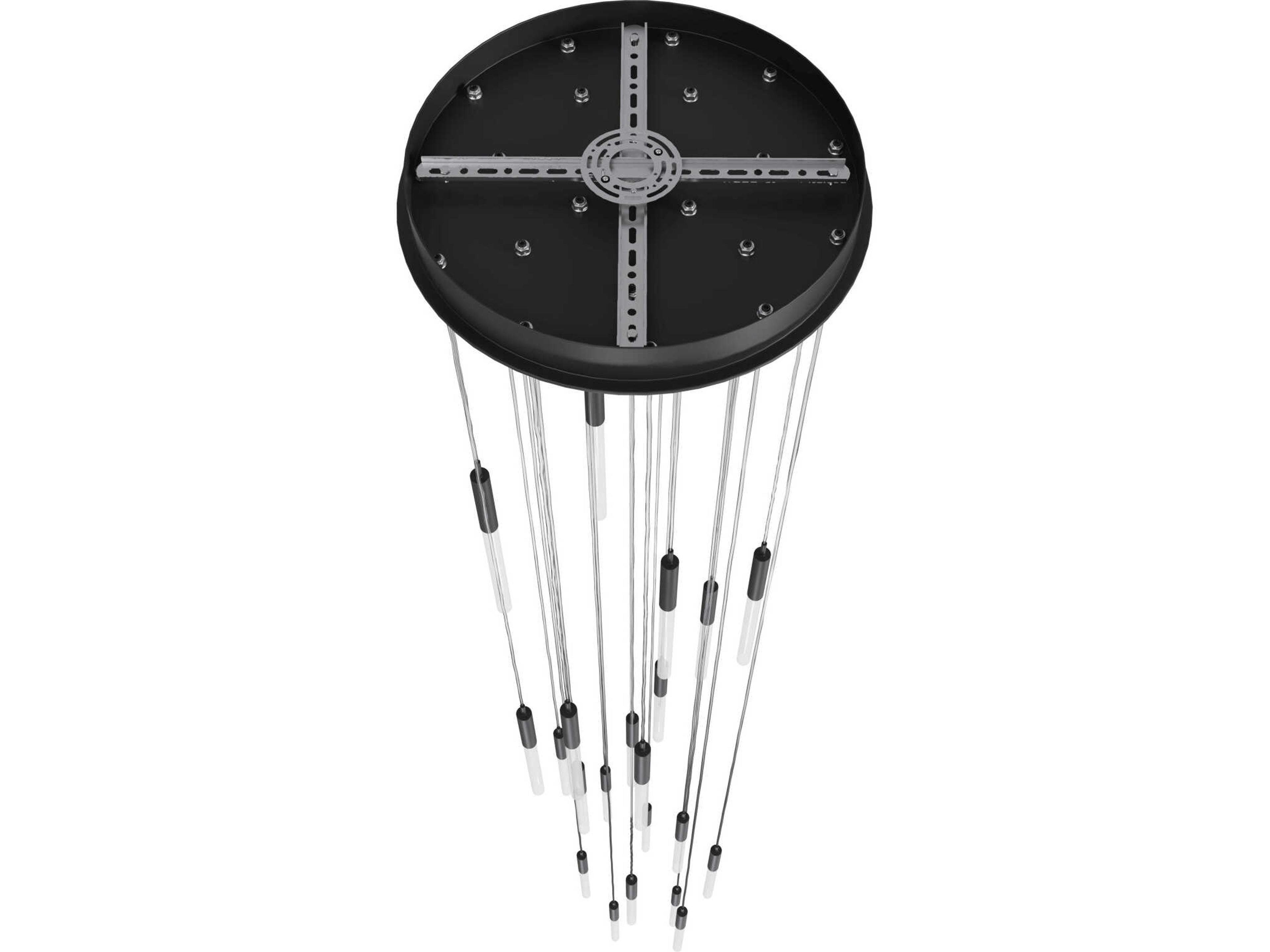 Avenue Lighting Main St 21-Light Black Linear Pendant