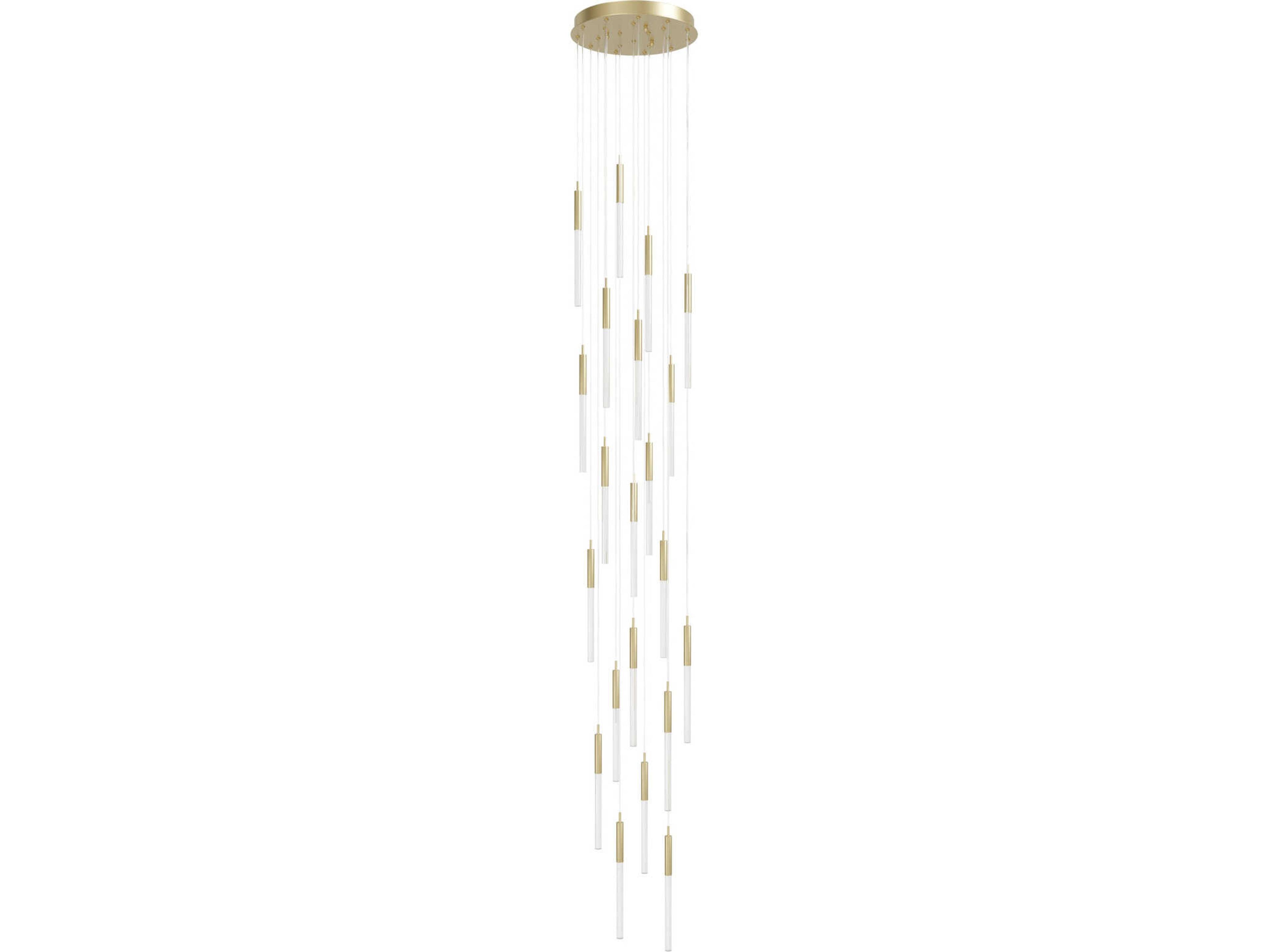 Main St. 21 Light LED Pendant in Brushed Brass