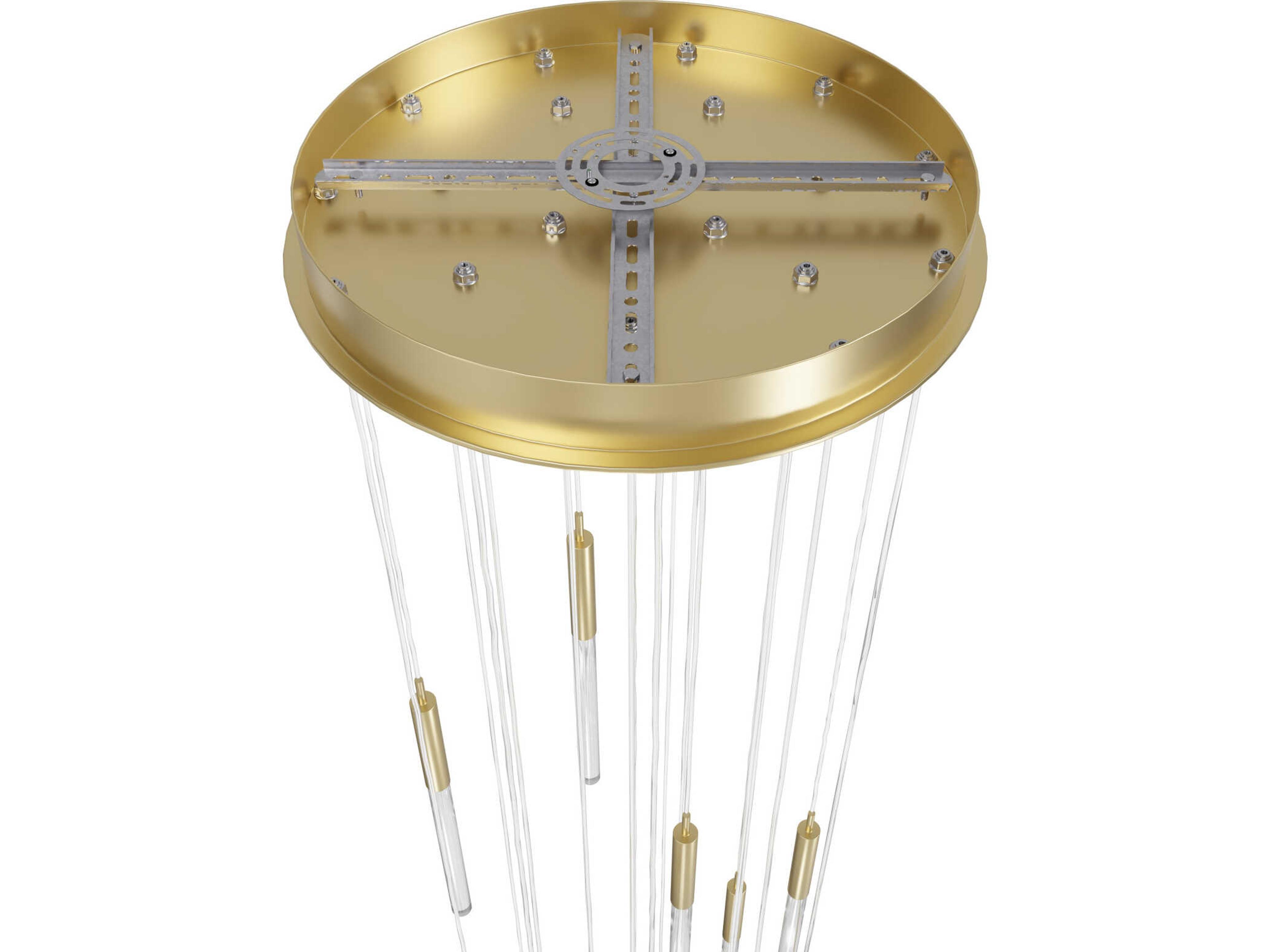 Avenue Lighting Main St 21-Light Brushed Brass Linear Pendant