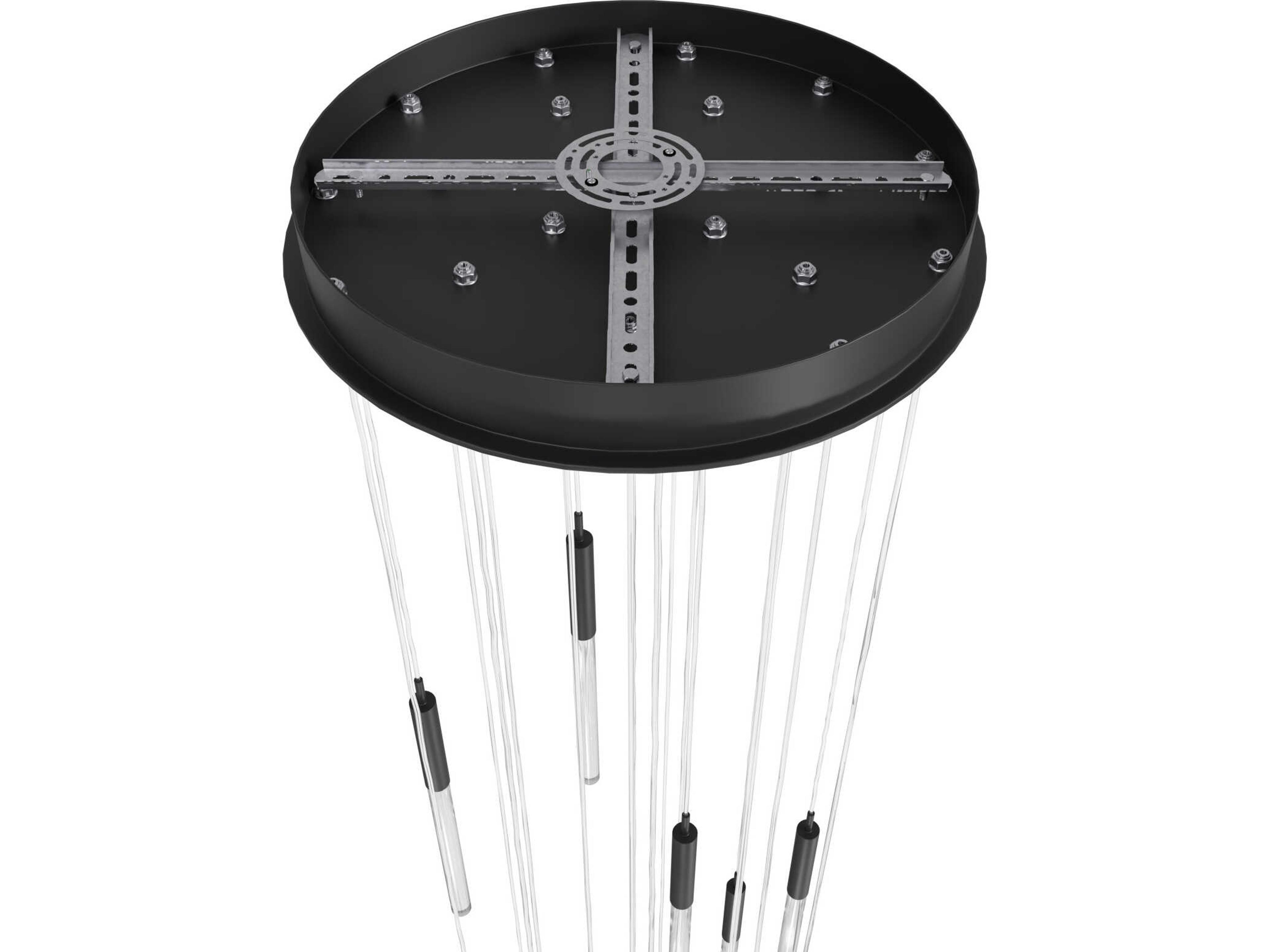 Avenue Lighting Main St 21-Light Black Pendant