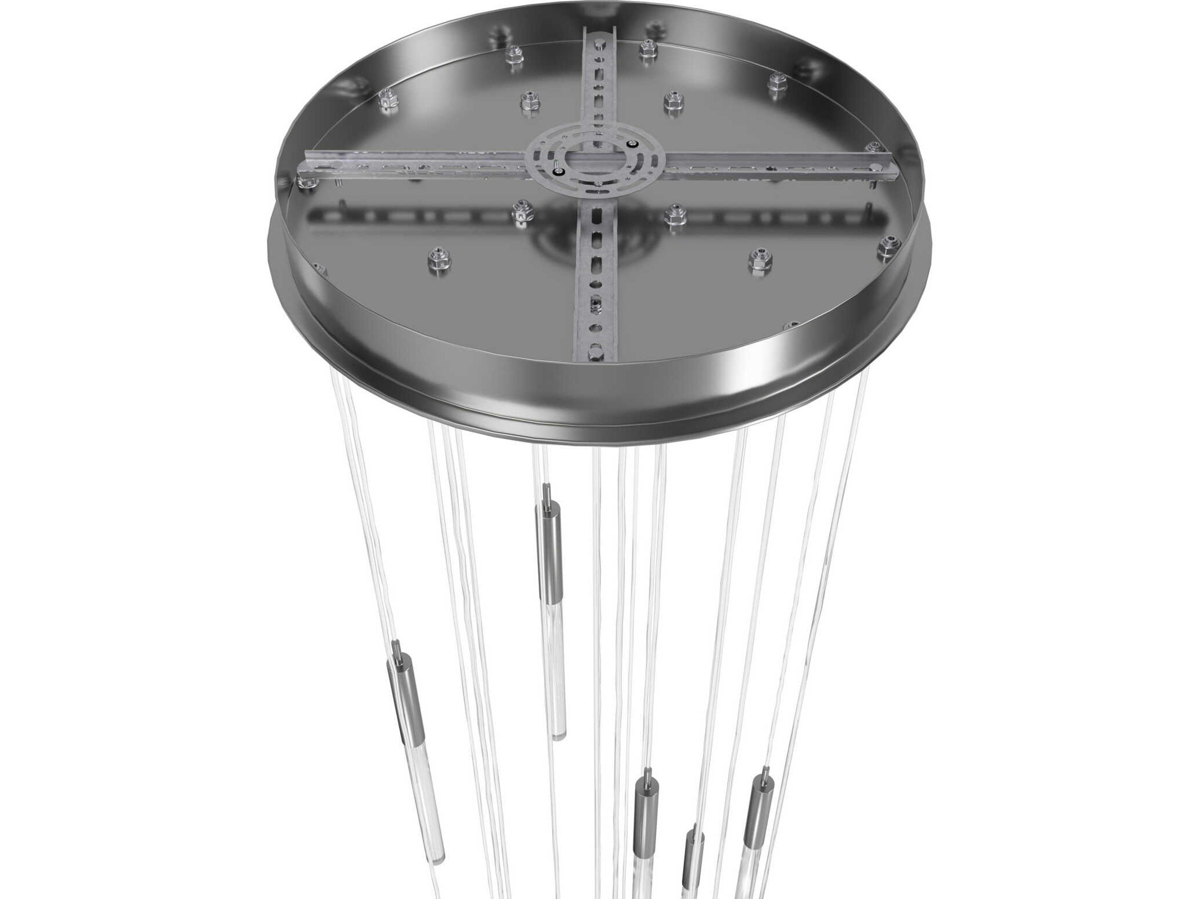 Avenue Lighting Main St 21-Light Polished Nickel Linear Pendant