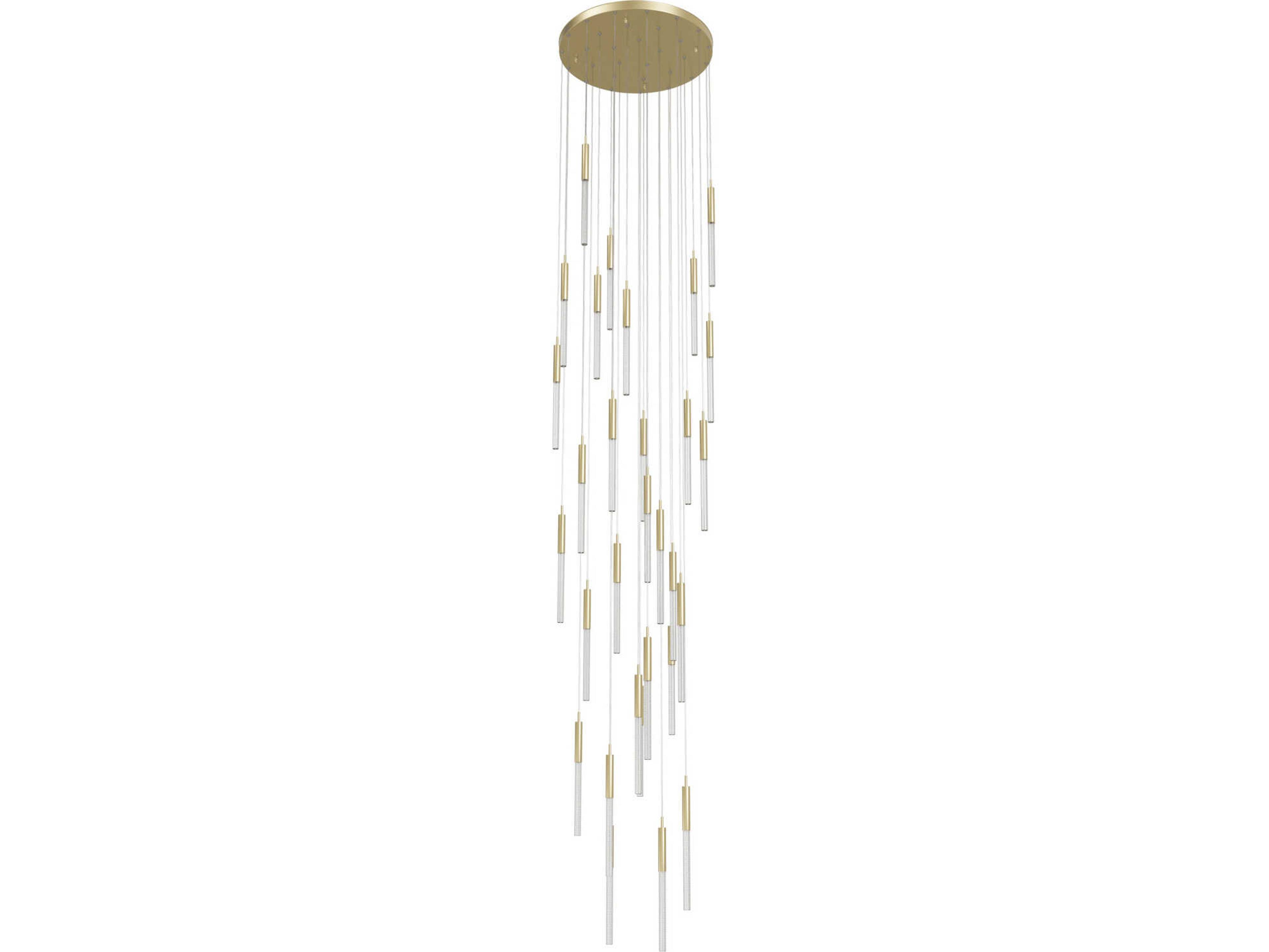 Avenue Lighting Main St 31-Light Brushed Brass Linear Pendant