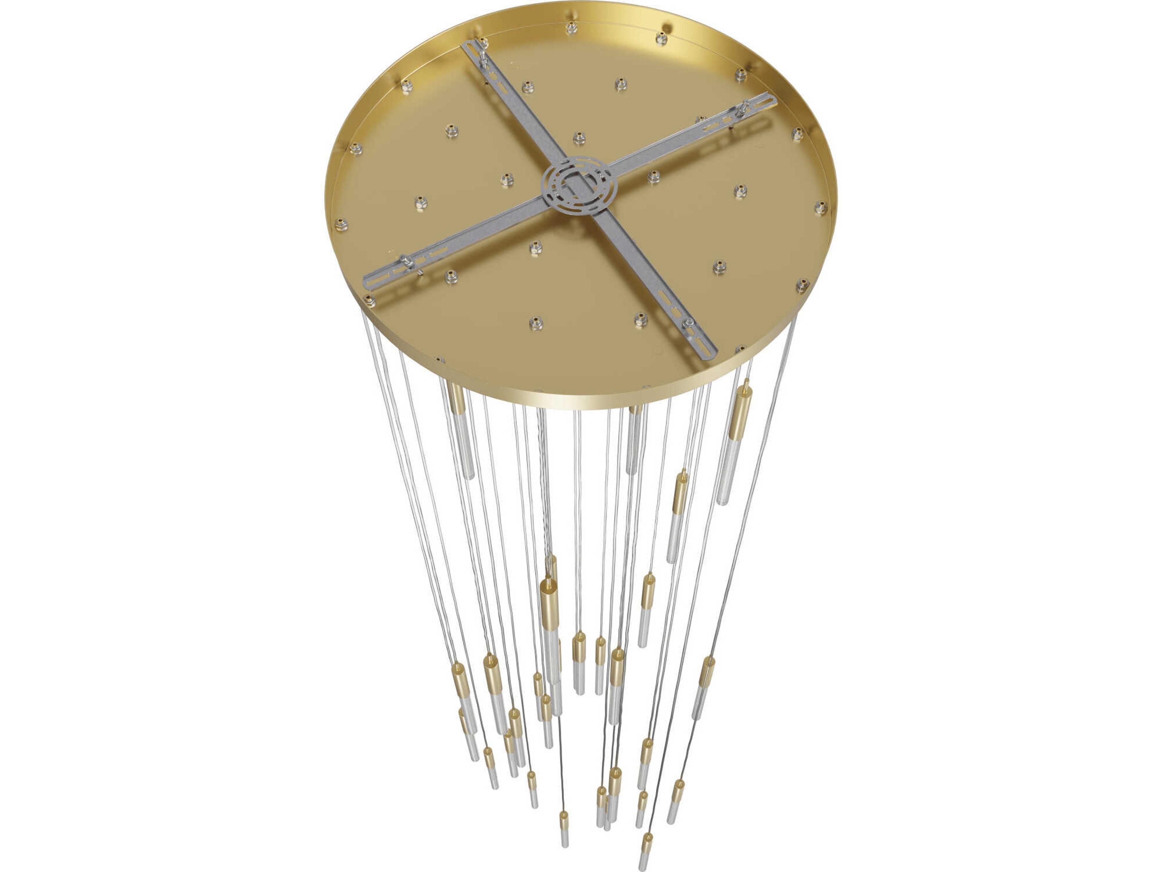 Avenue Lighting Main St 31-Light Brushed Brass Linear Pendant