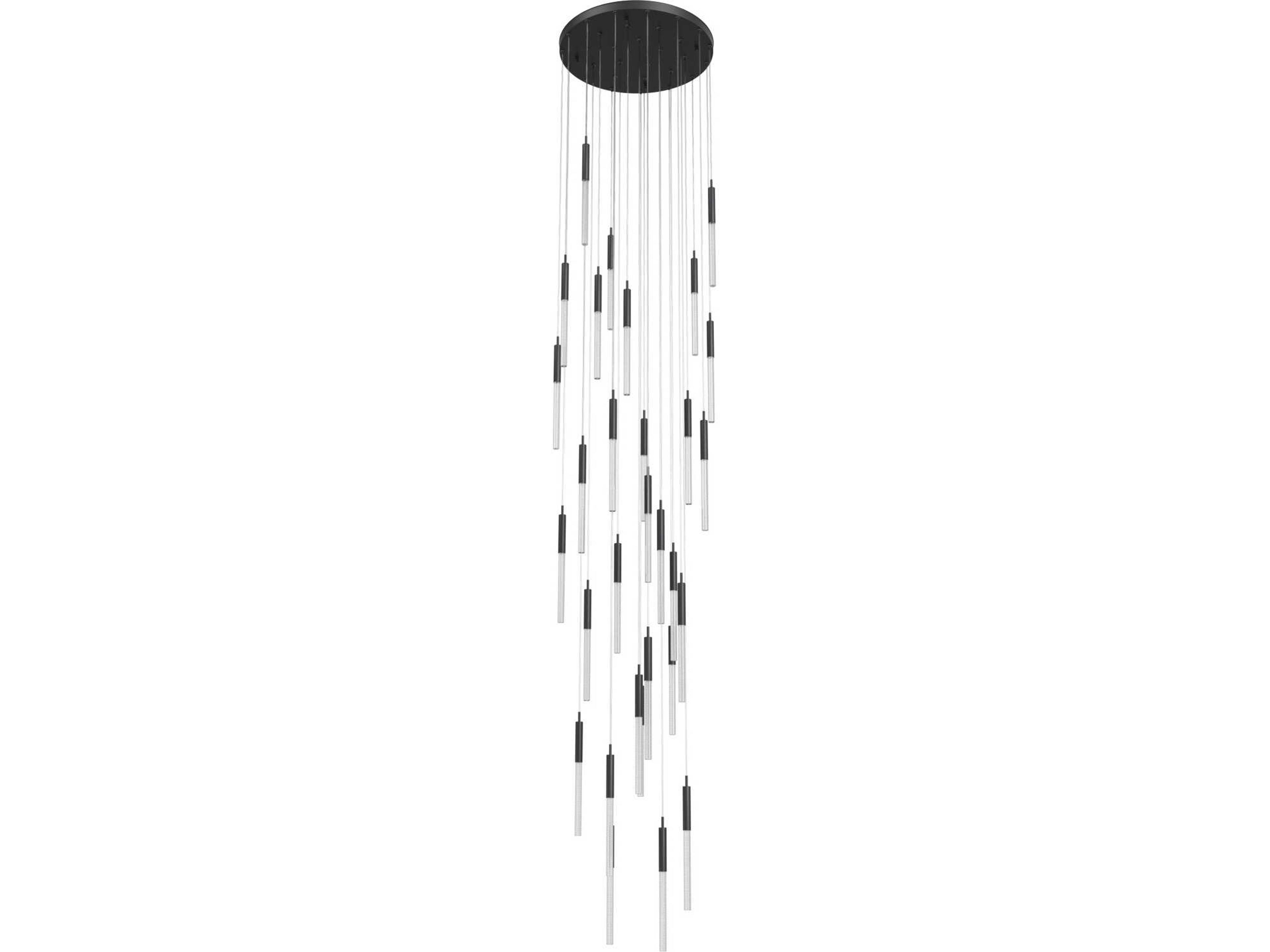 Avenue Lighting Main St 31-Light Black Linear Pendant