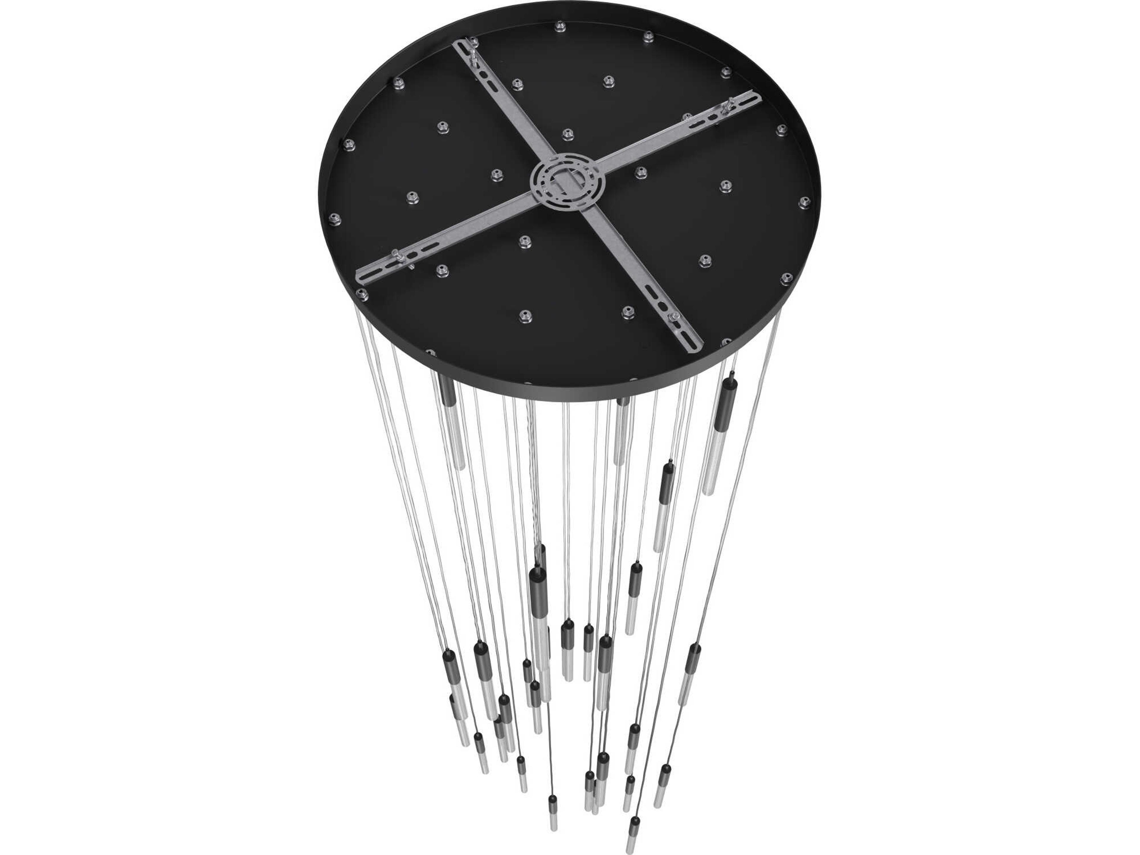 Avenue Lighting Main St 31-Light Black Linear Pendant