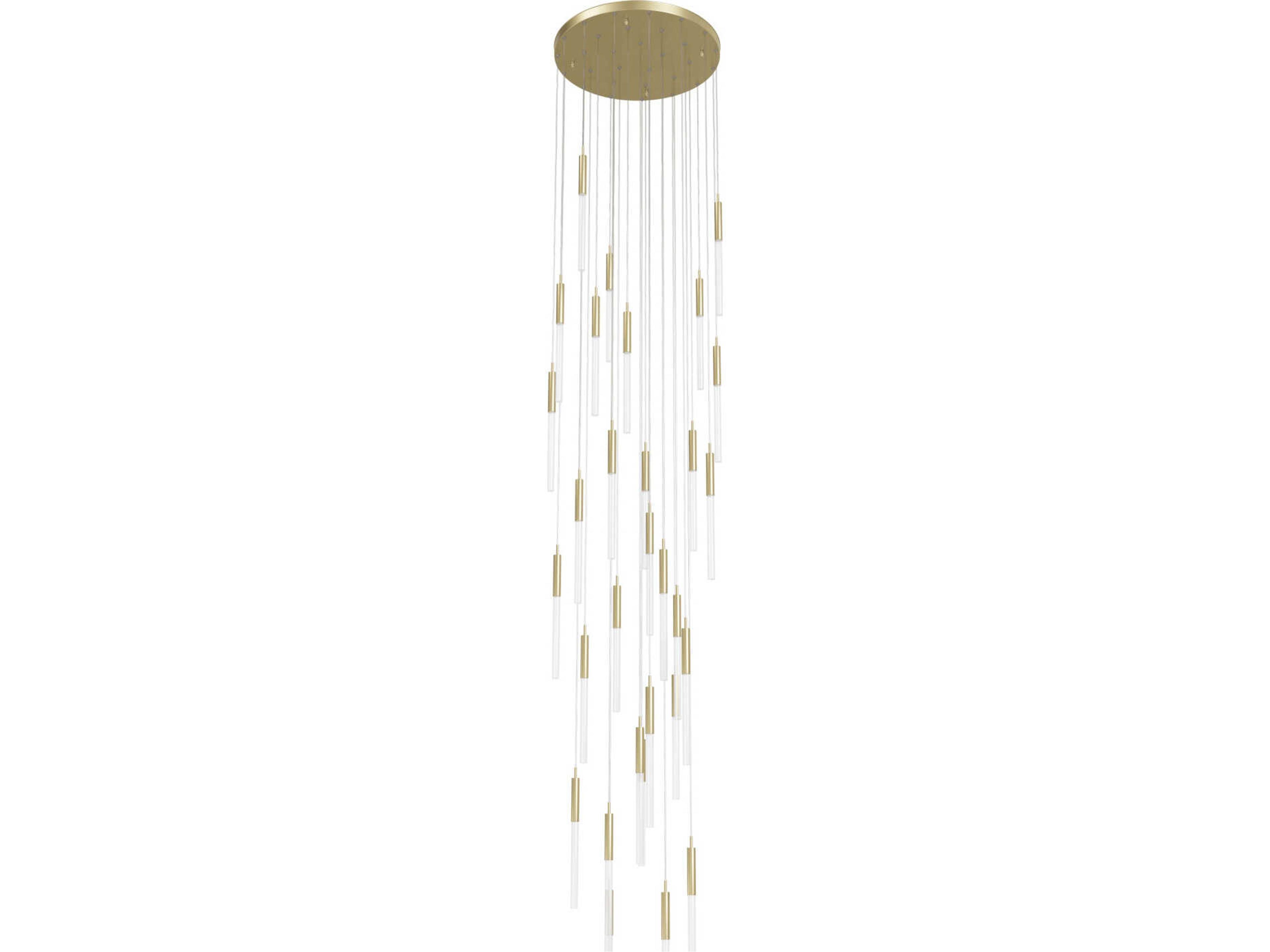 Avenue Lighting Main St 31-Light Brushed Brass Linear Pendant
