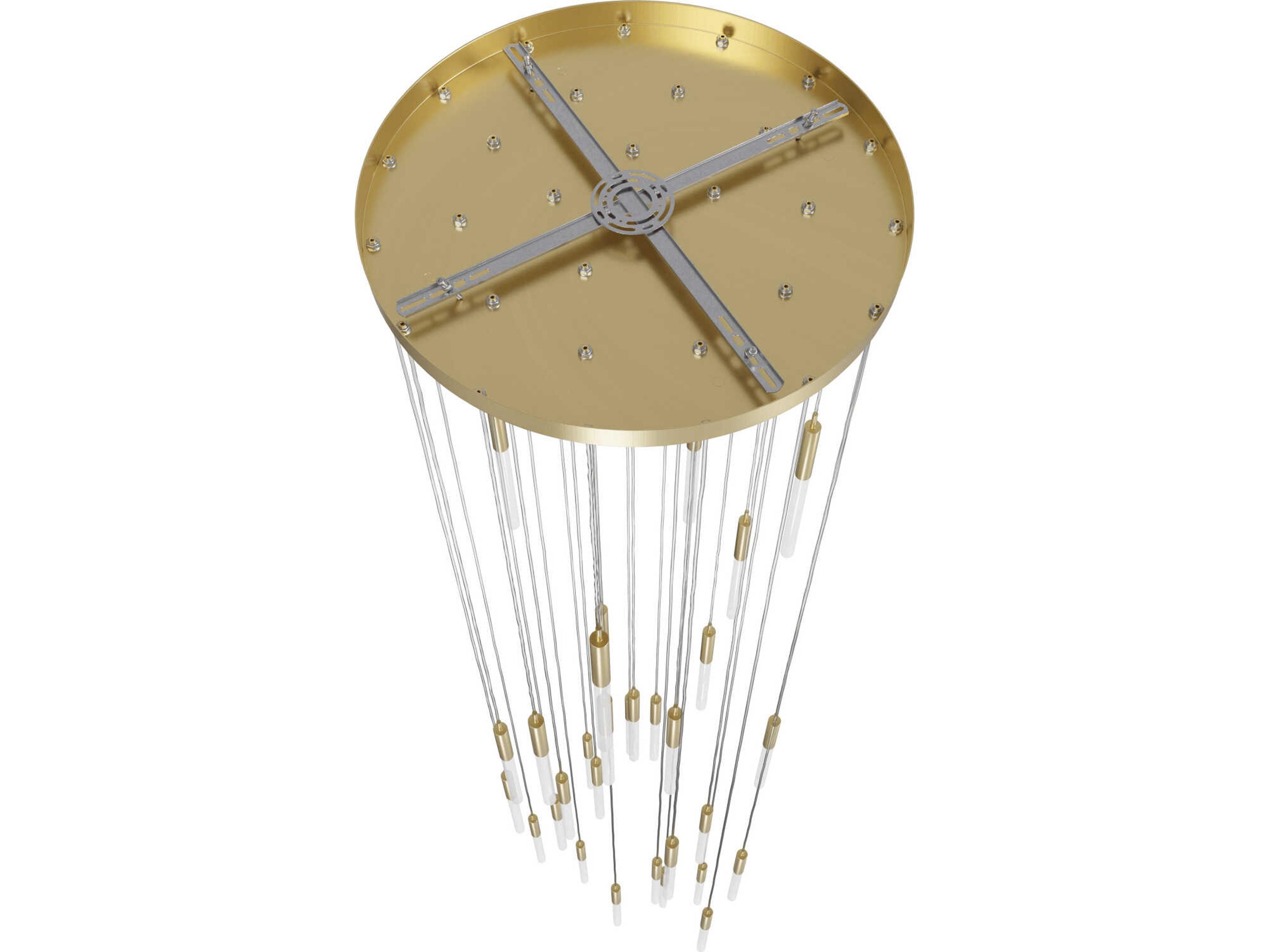 Avenue Lighting Main St 31-Light Brushed Brass Linear Pendant