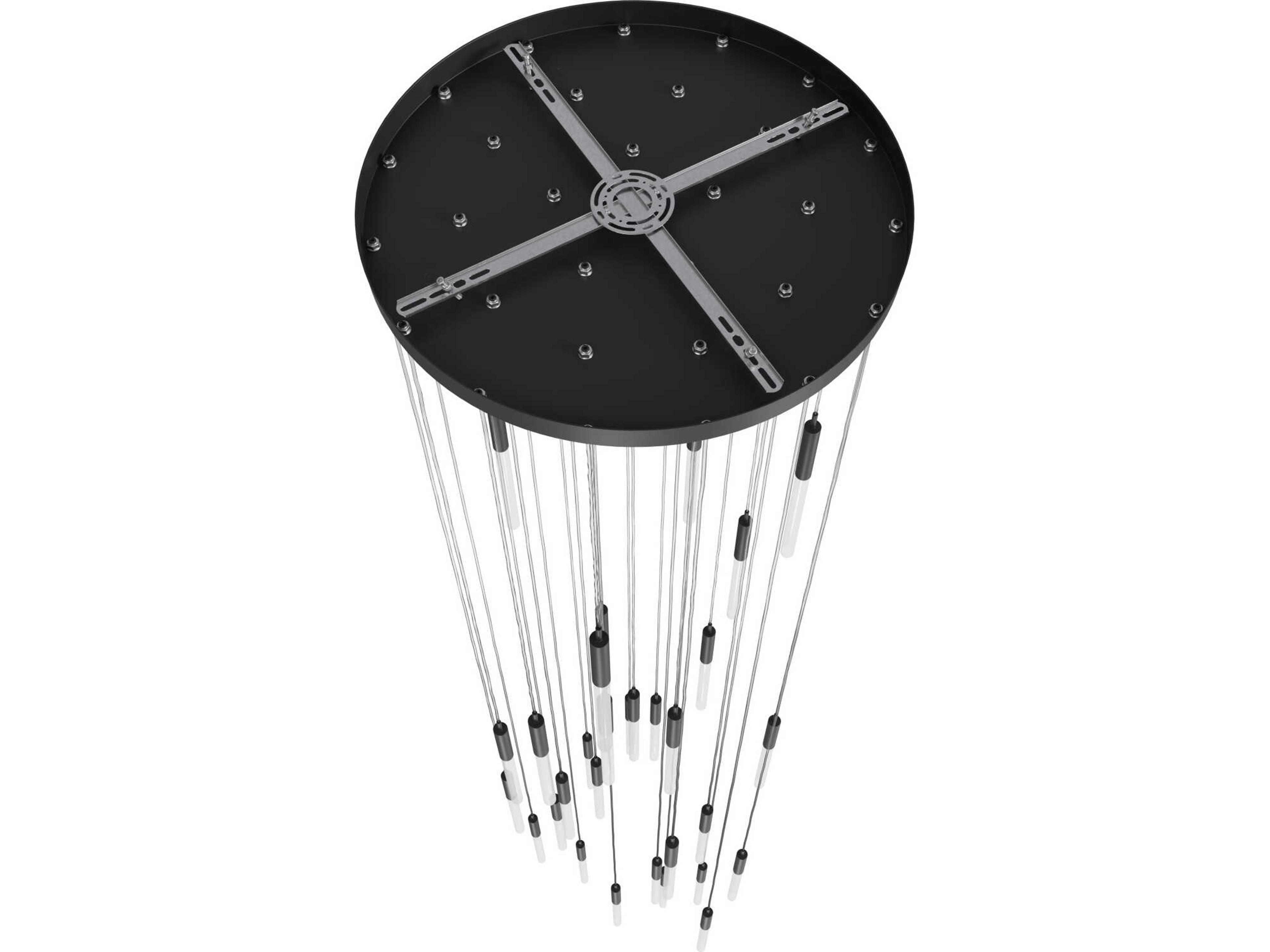 Avenue Lighting Main St 31-Light Black Linear Pendant