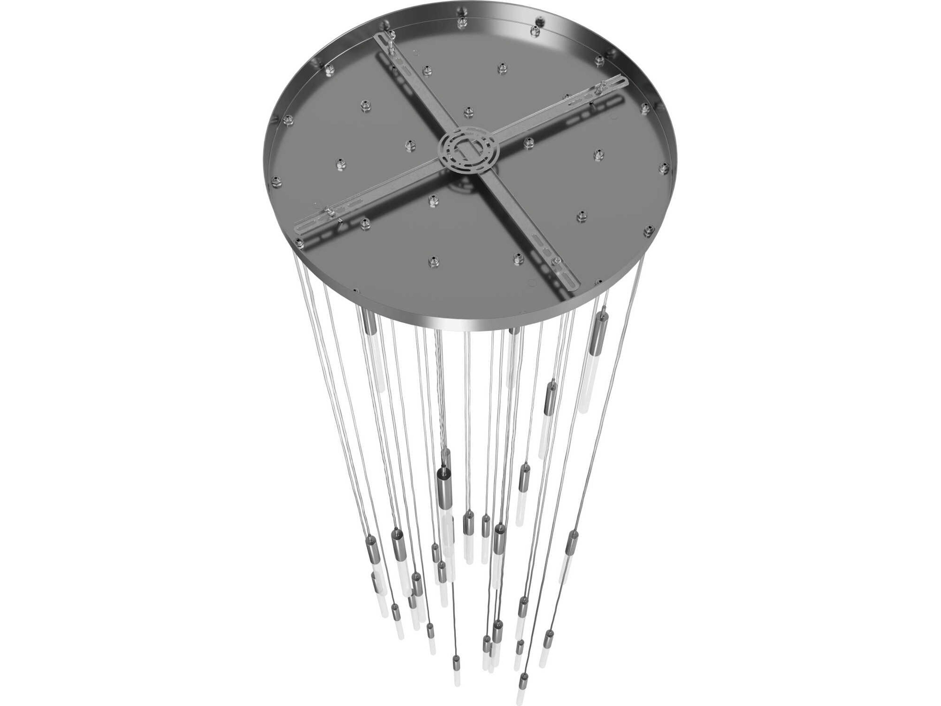 Avenue Lighting Main St 31-Light Polished Nickel Linear Pendant