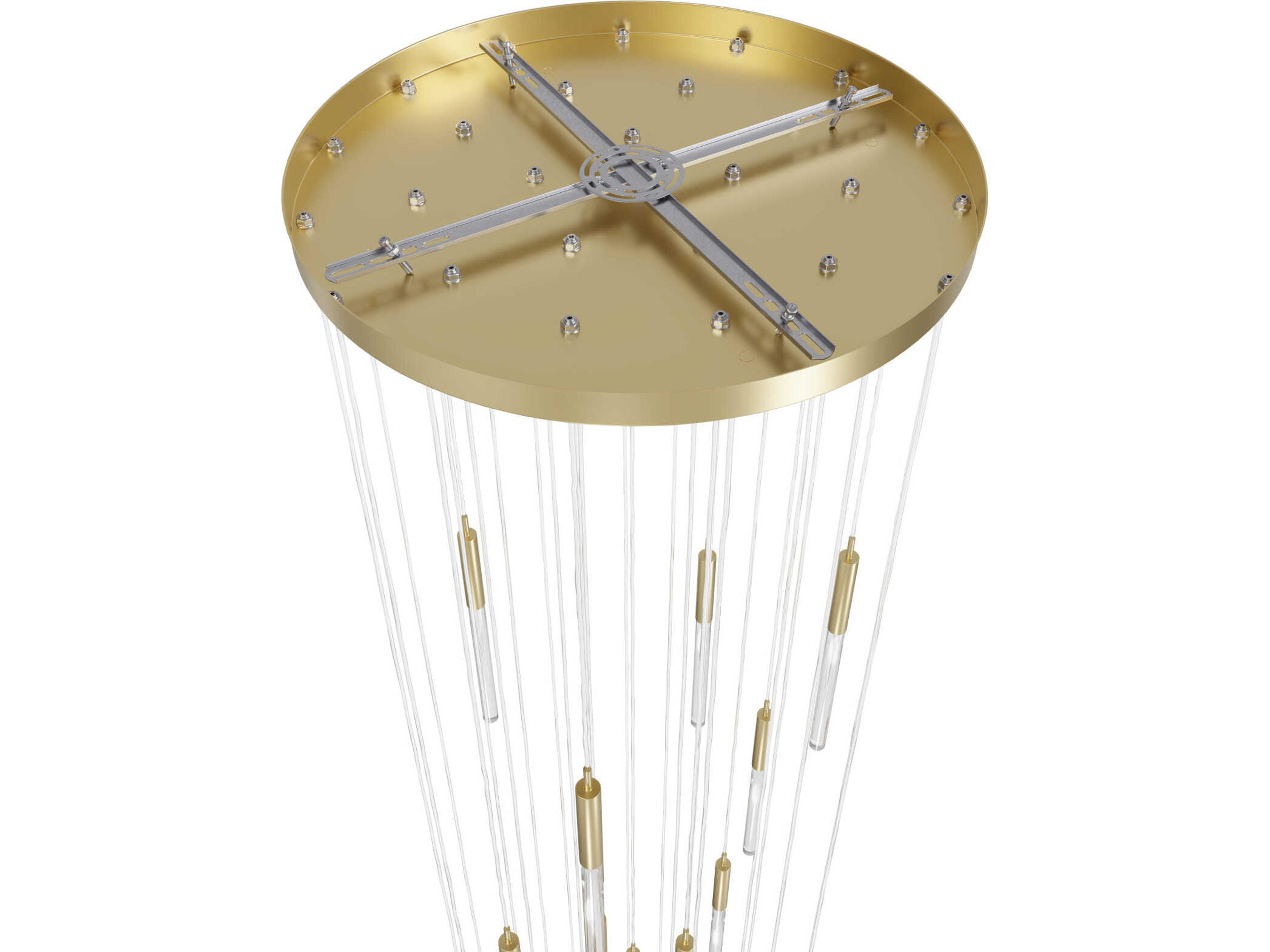 Avenue Lighting Main St 31-Light Brushed Brass Linear Pendant