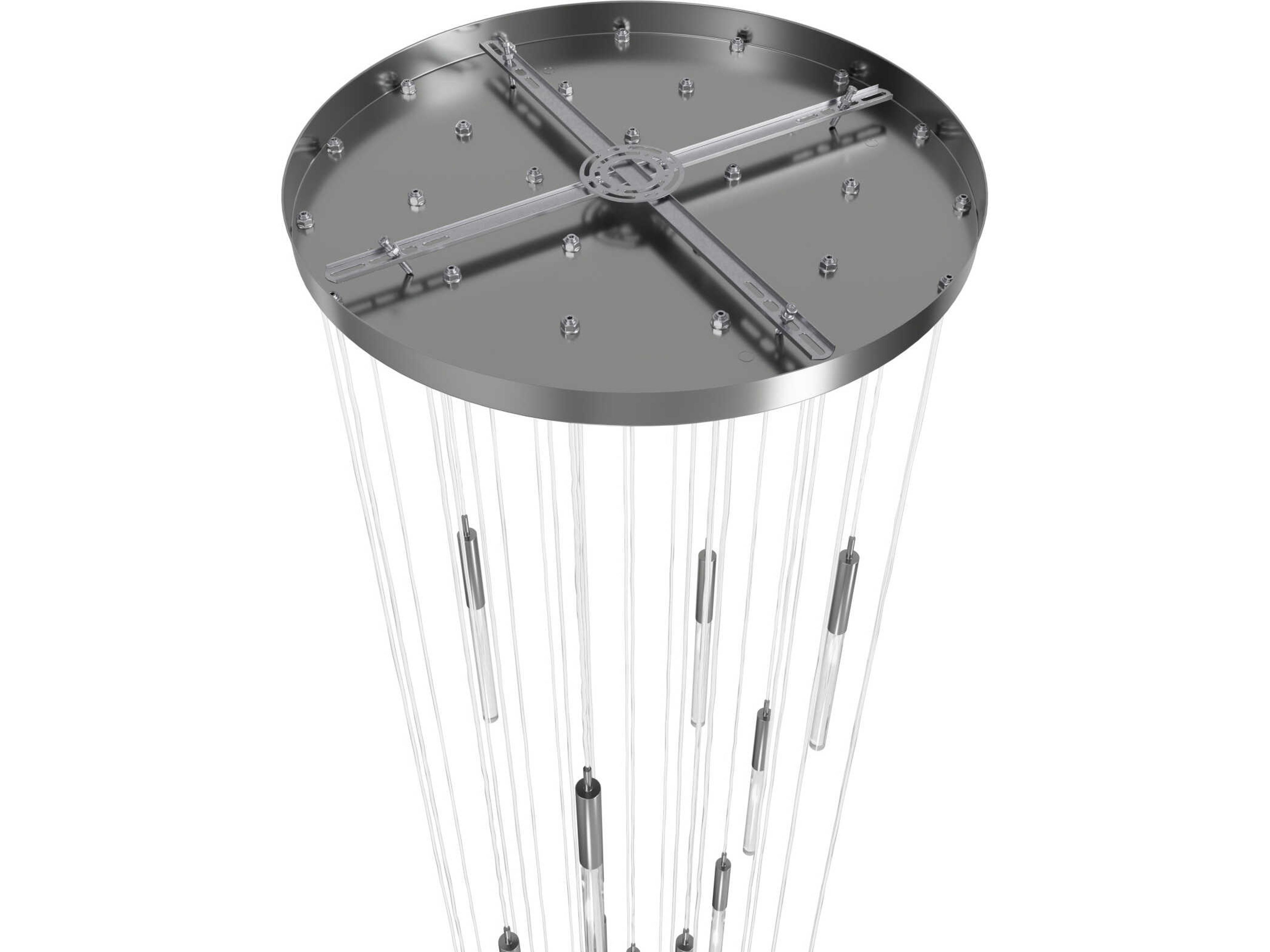 Avenue Lighting Main St 31-Light Polished Nickel Linear Pendant