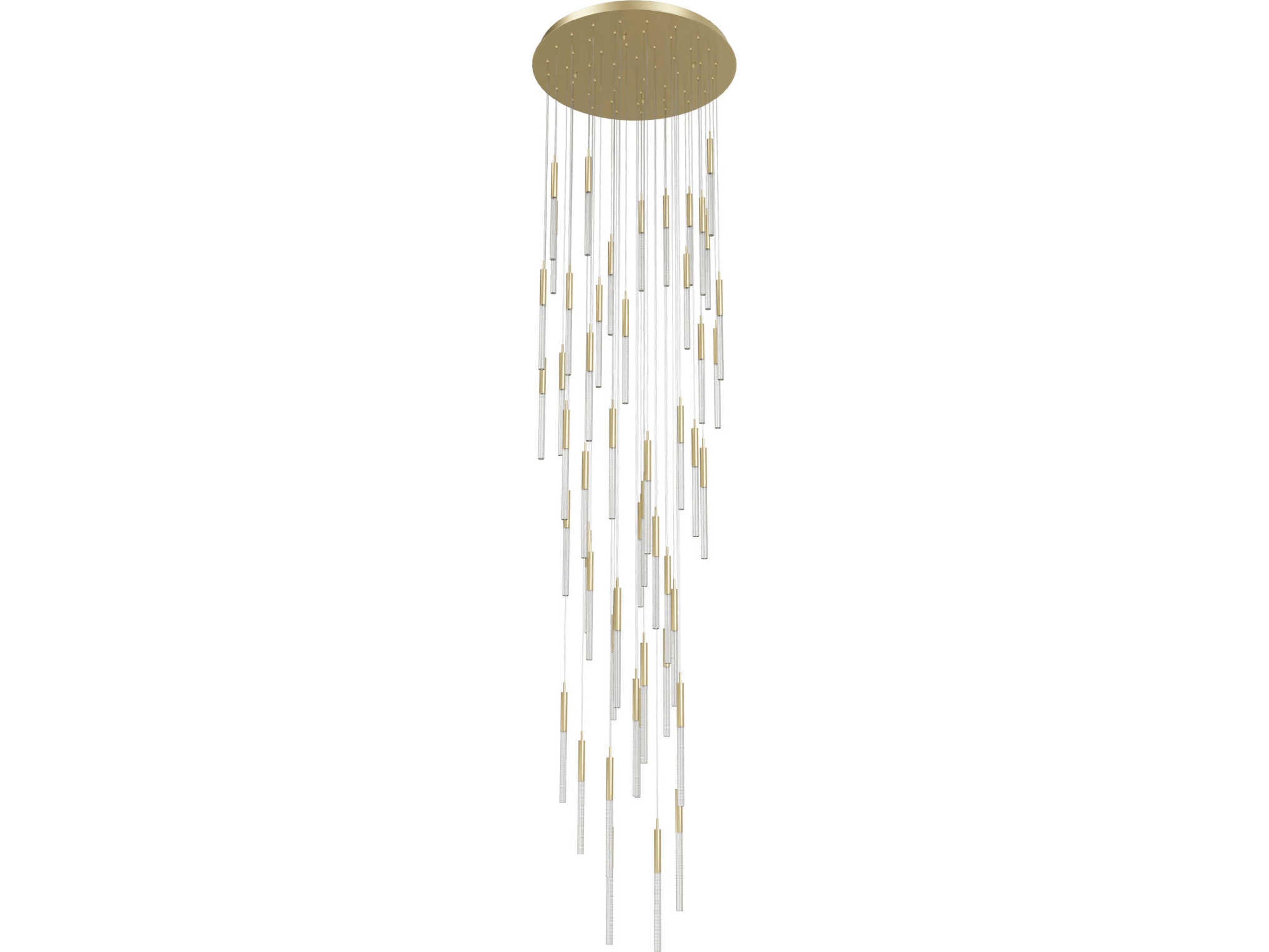 Avenue Lighting Main St 51-Light Brushed Brass Linear Pendant