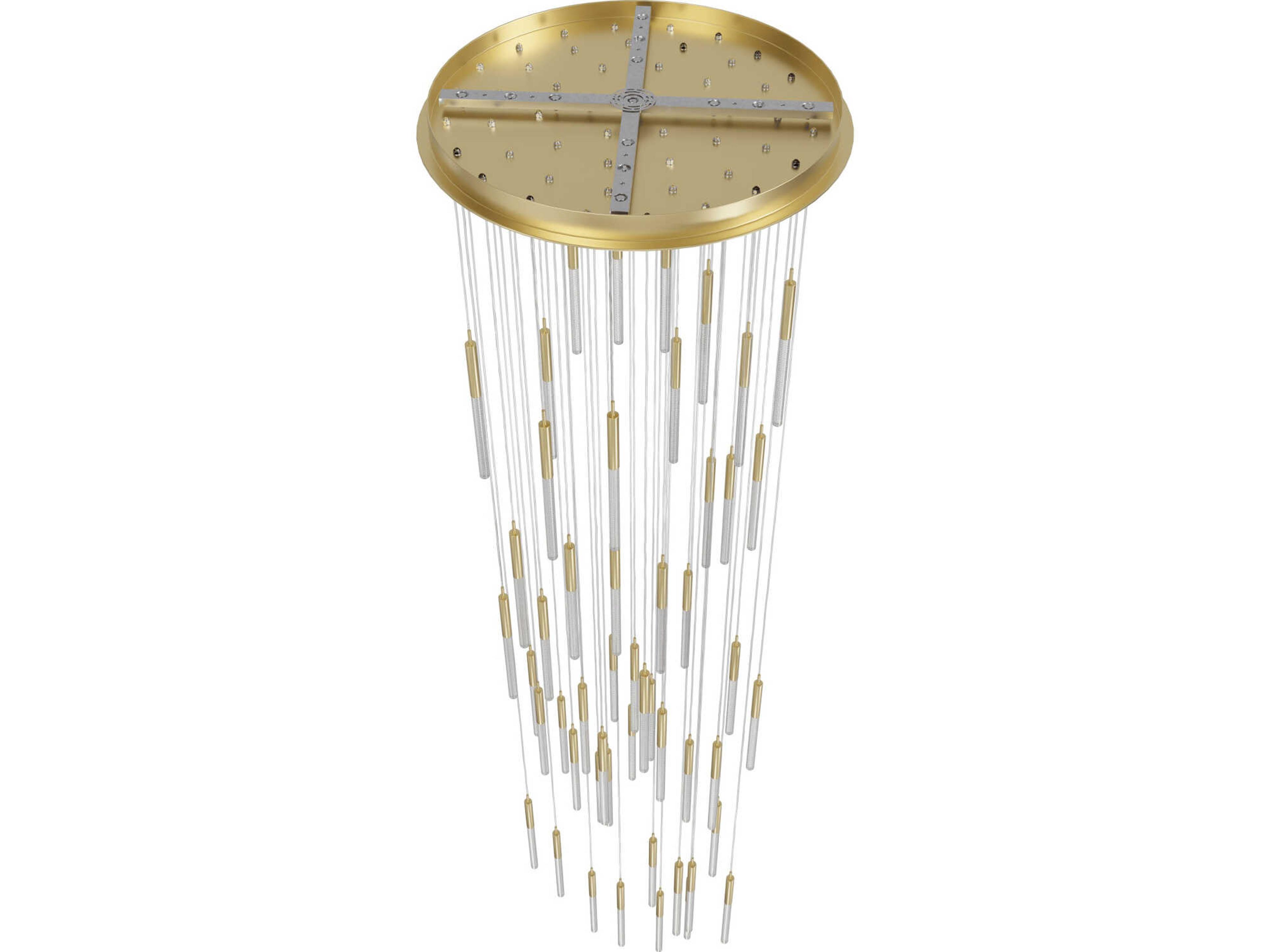 Avenue Lighting Main St 51-Light Brushed Brass Linear Pendant