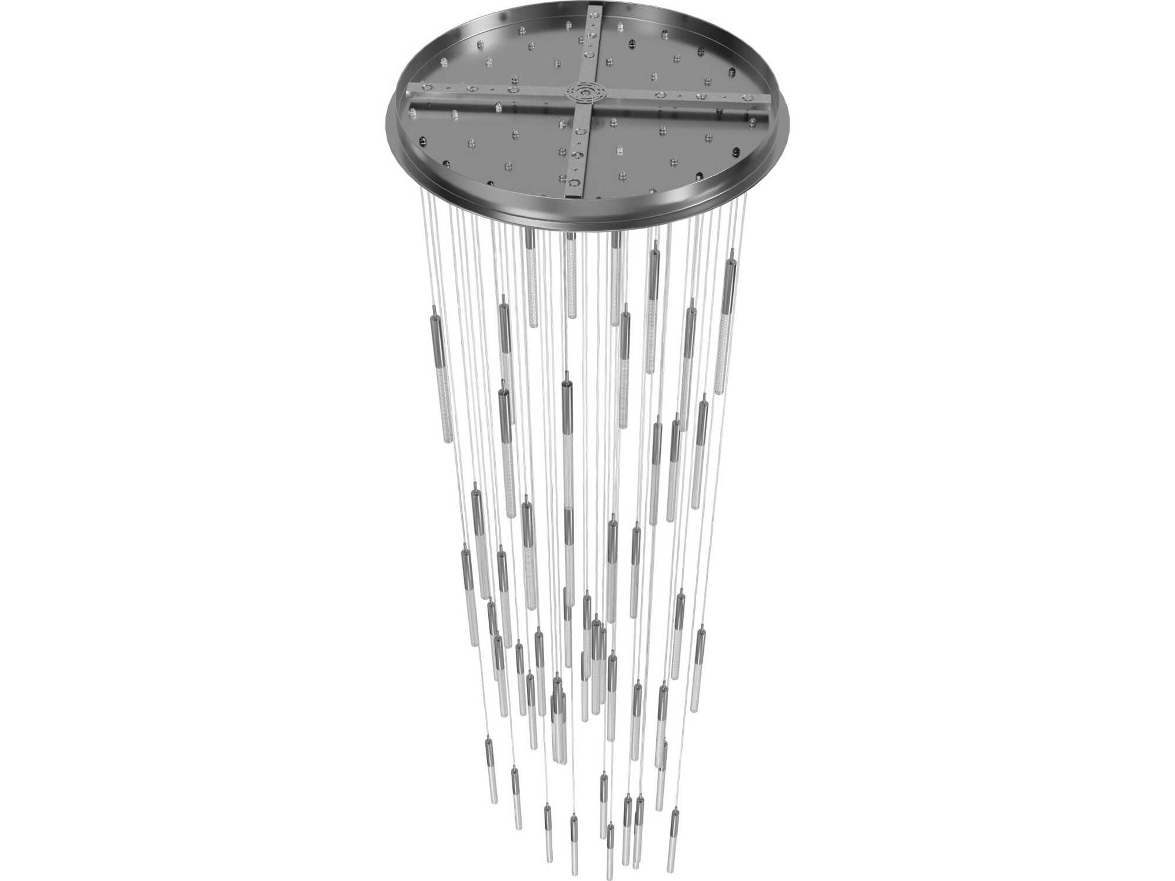 Avenue Lighting Main St 51-Light Polished Nickel Linear Pendant