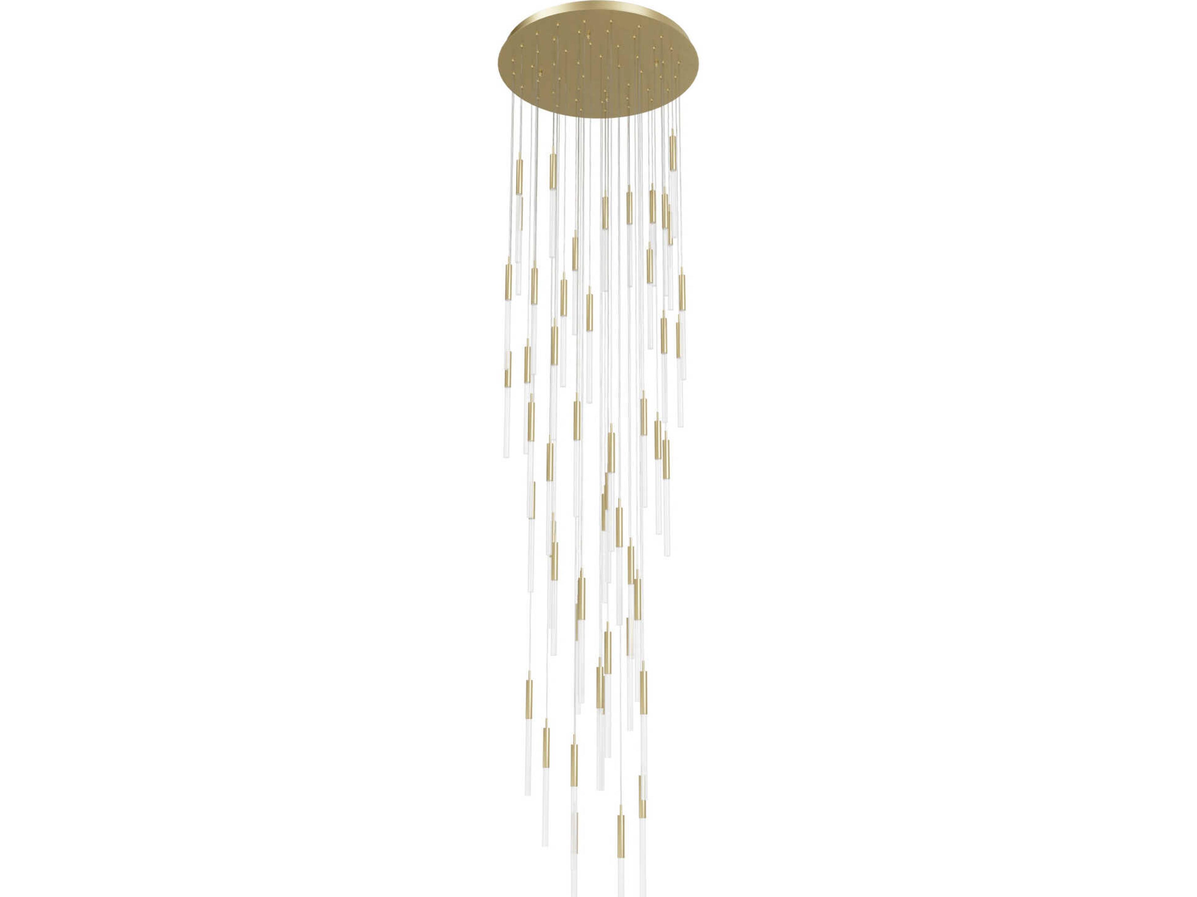 Avenue Lighting Main St 51-Light Brushed Brass Linear Pendant