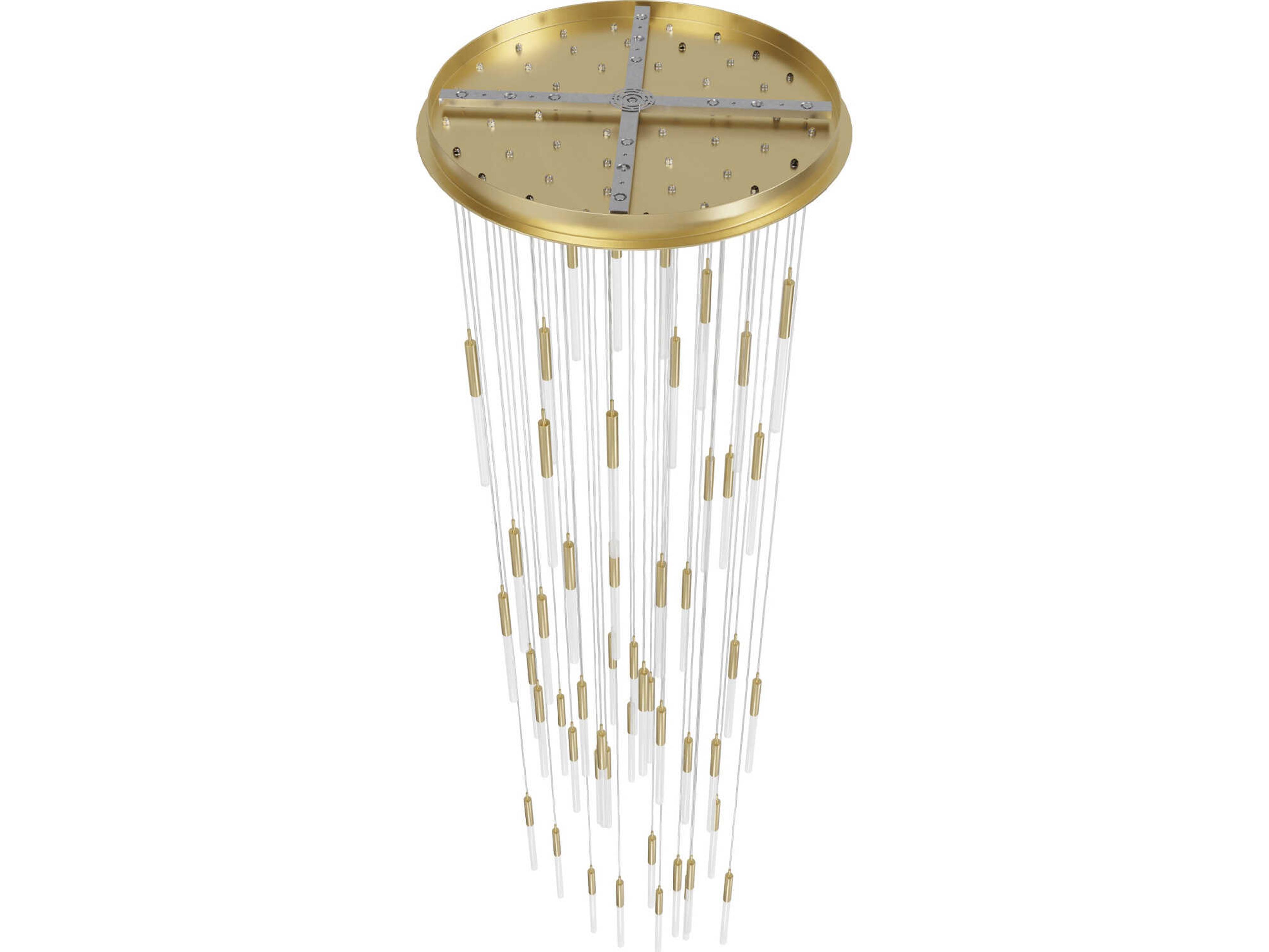 Avenue Lighting Main St 51-Light Brushed Brass Linear Pendant