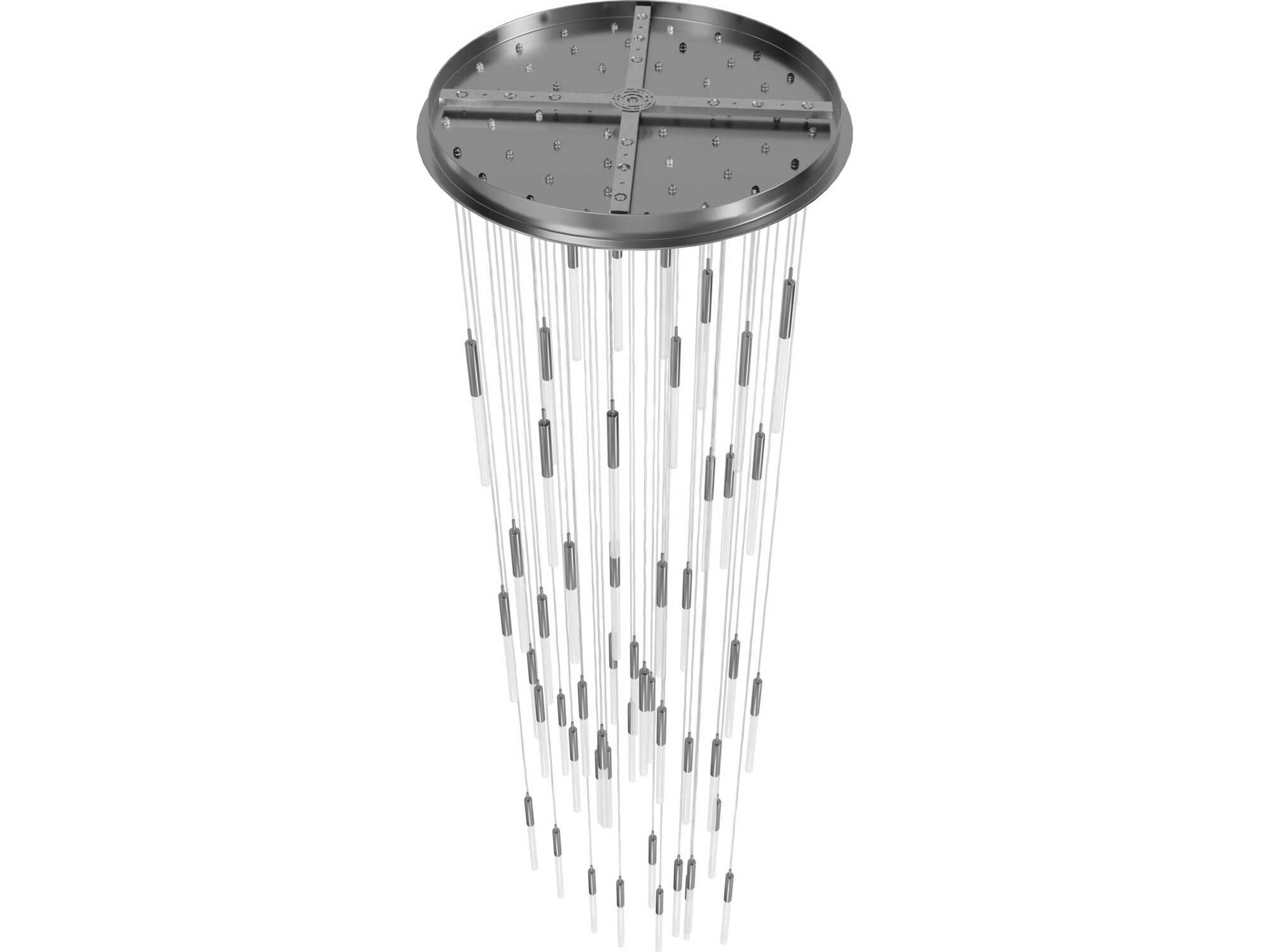 Avenue Lighting Main St 51-Light Polished Nickel Linear Pendant