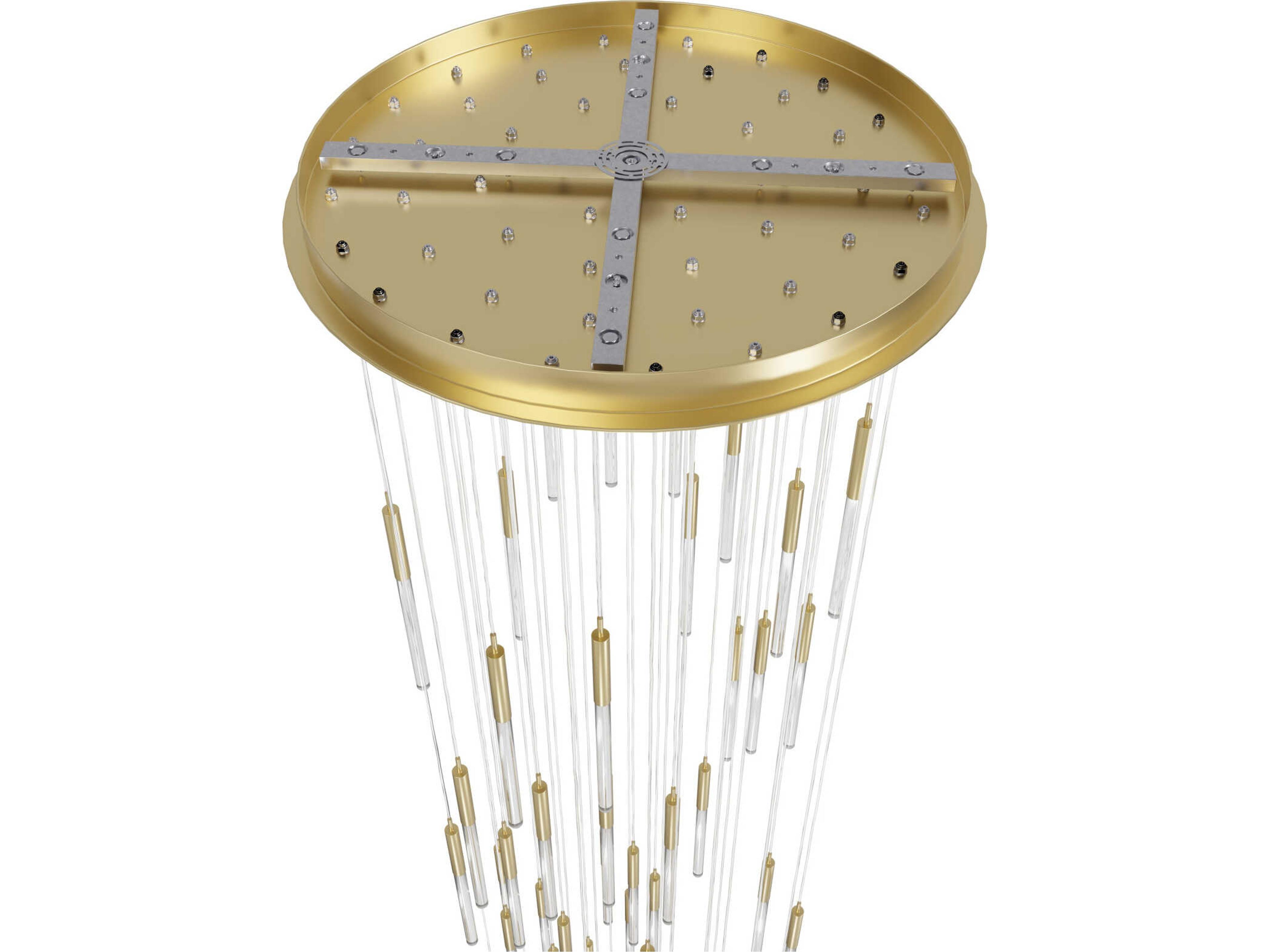 Avenue Lighting Main St 51-Light Brushed Brass Linear Pendant