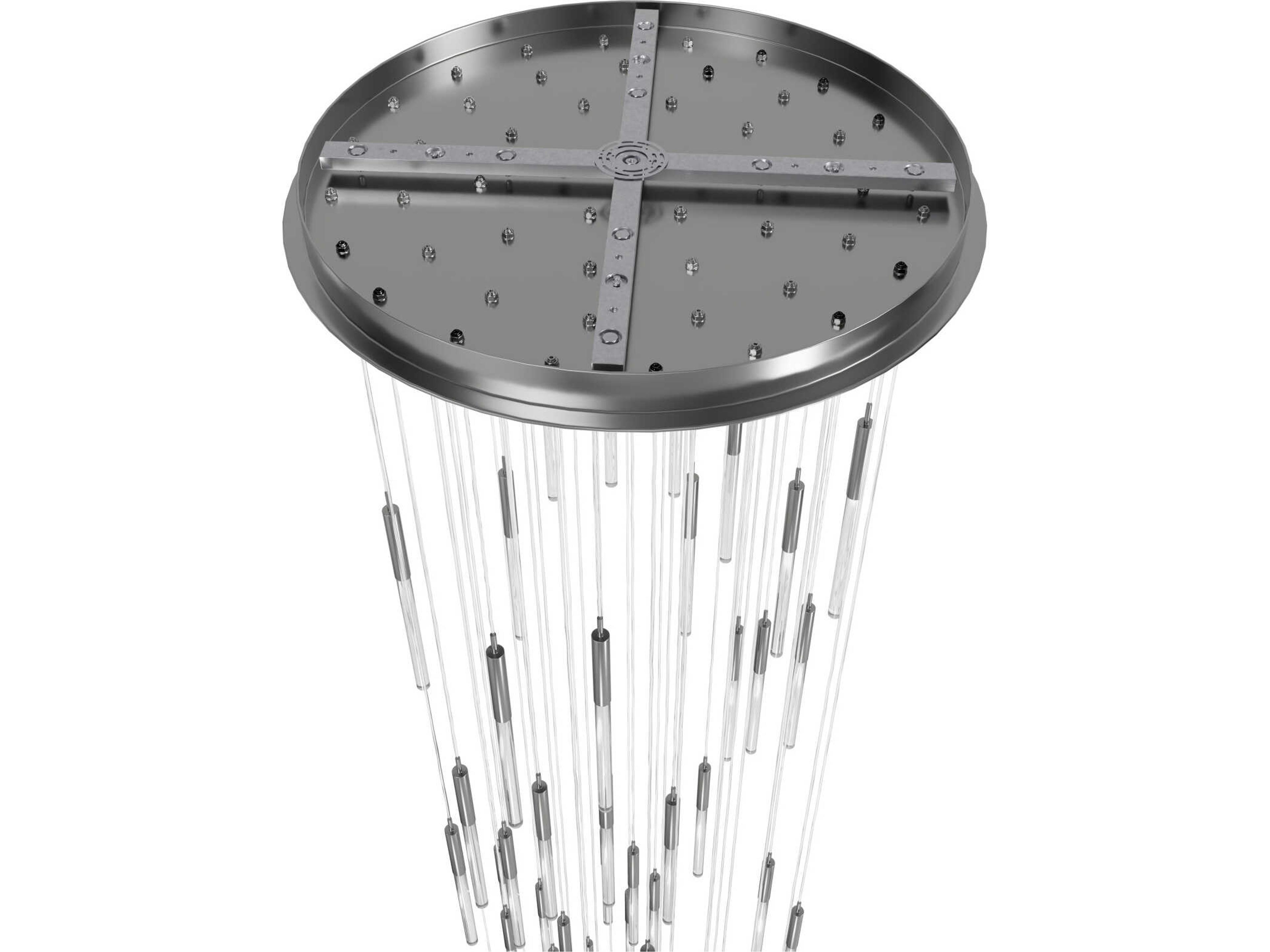 Avenue Lighting Main St 51-Light Polished Nickel Linear Pendant