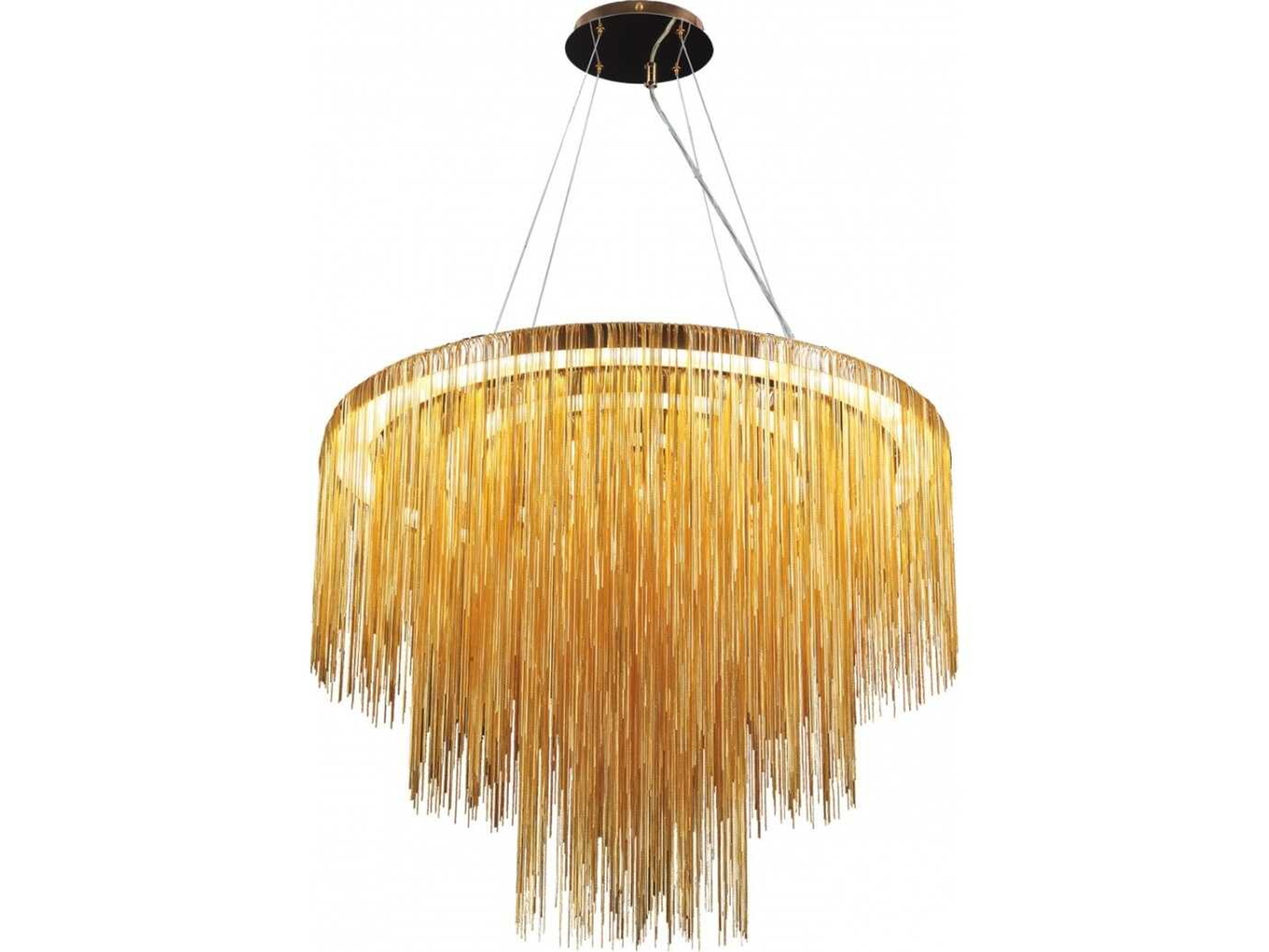 Fountain Ave LED Pendant Gold Jewelry Inspired