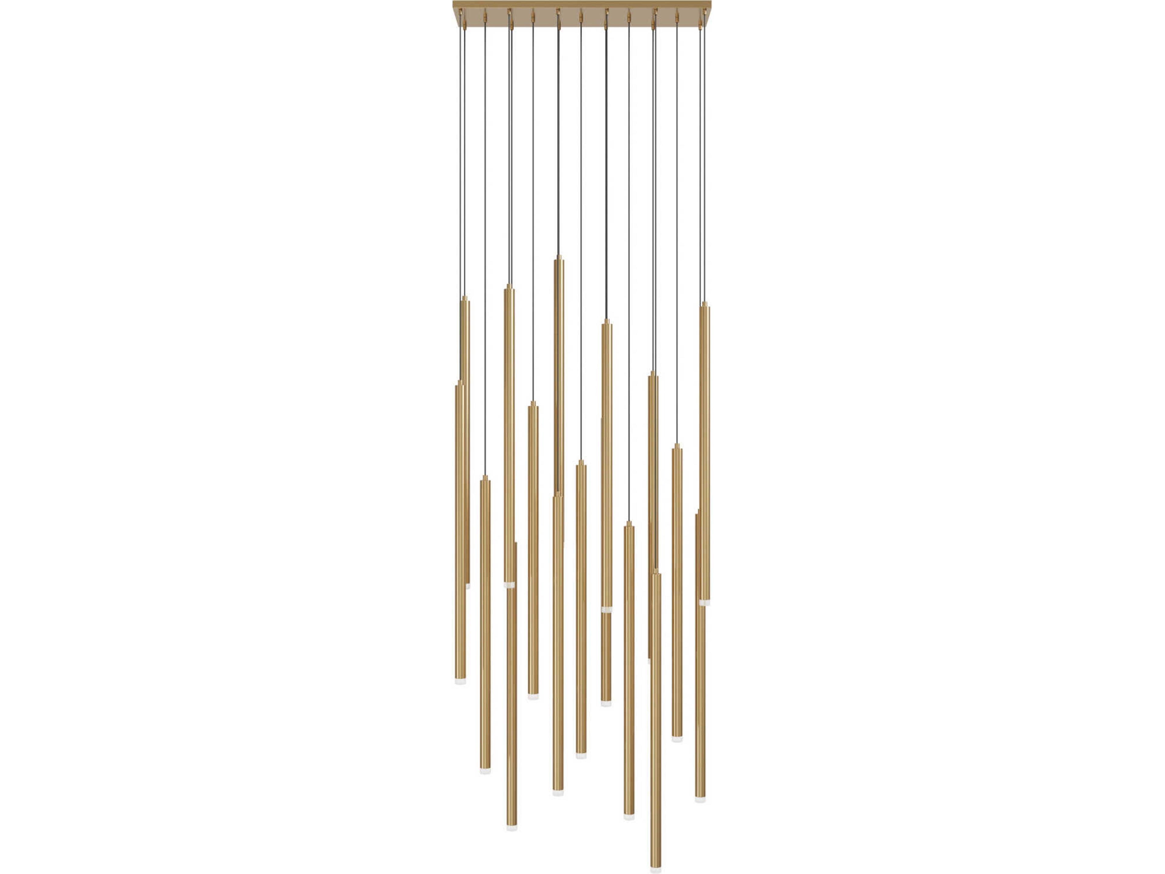 Filmore 17 Light LED Linear Pendant Antique Brass