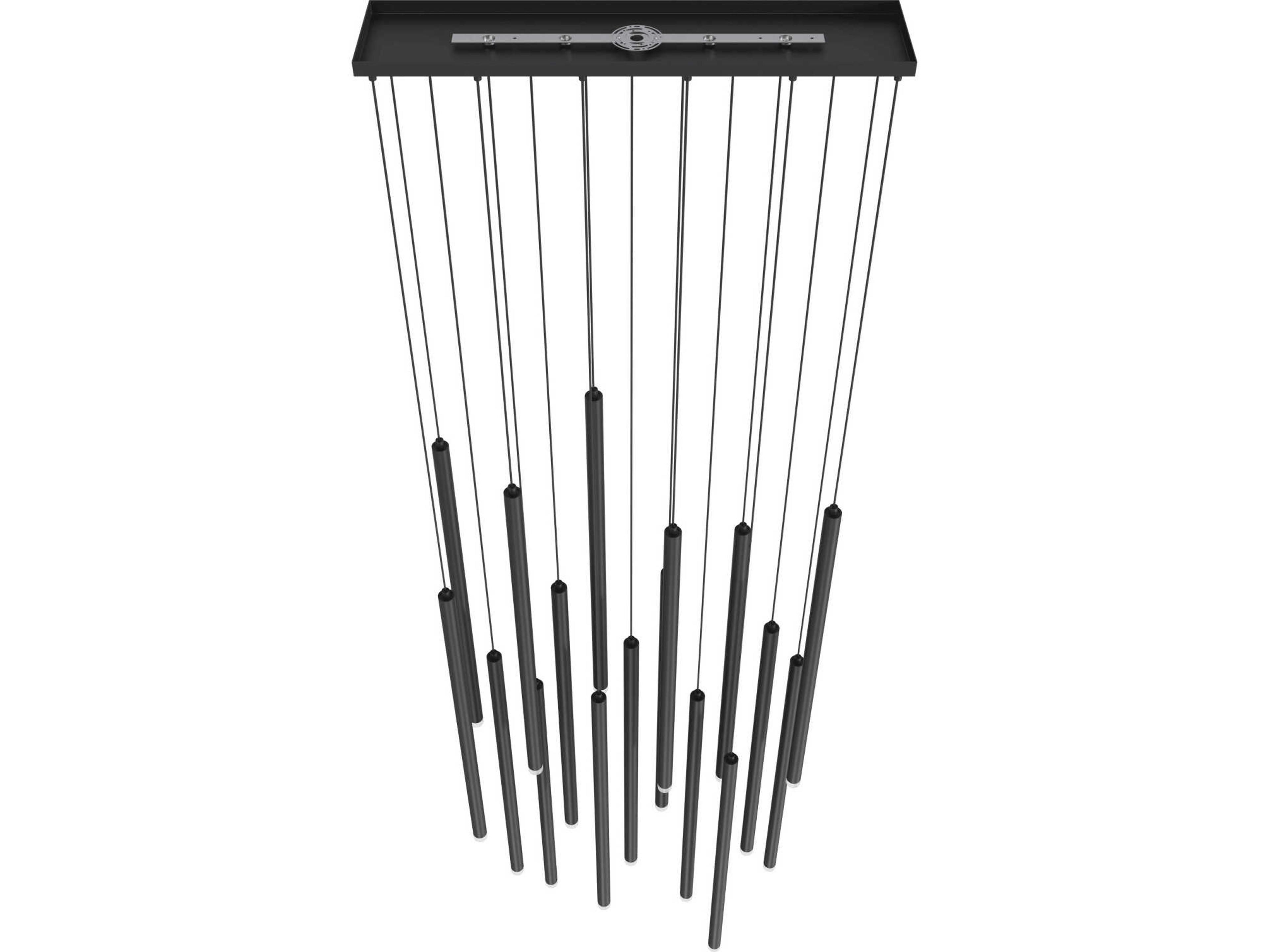 Avenue Lighting Filmore Ave 17-Light Black Linear Island Pendant
