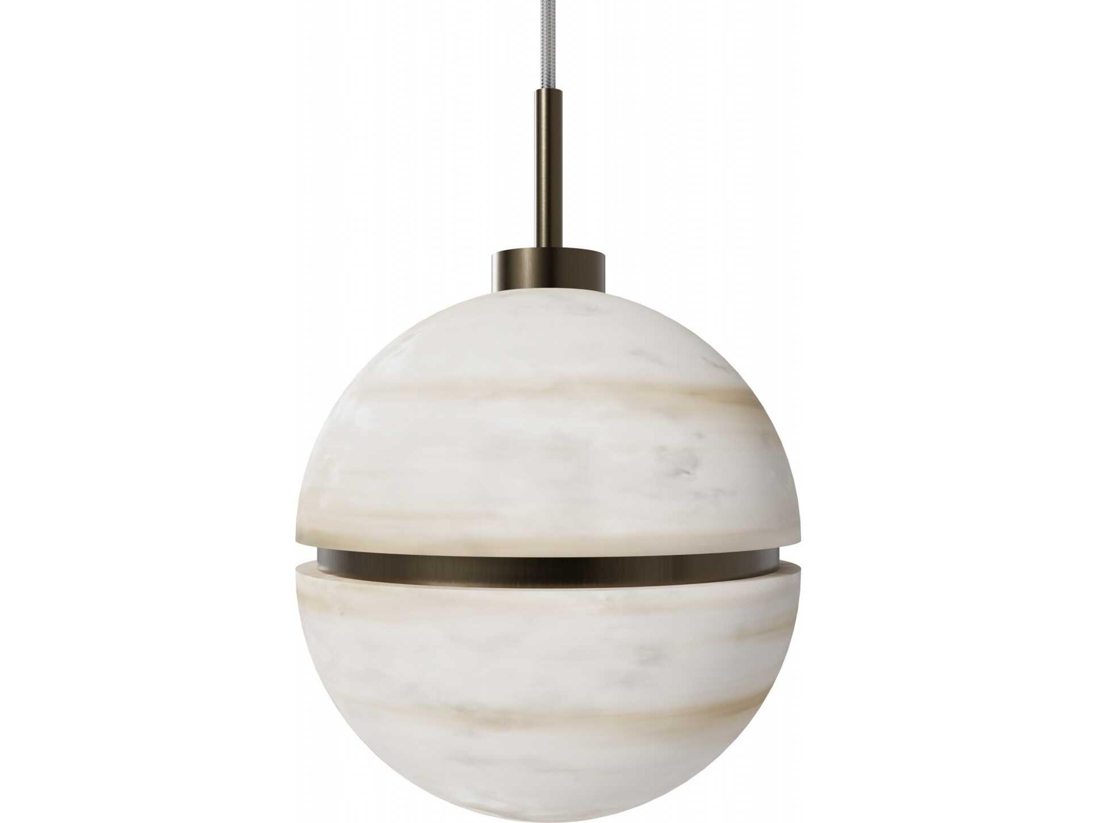 Avenue Lighting Sedona 1-Light Aged Brass Globe Mini Pendant