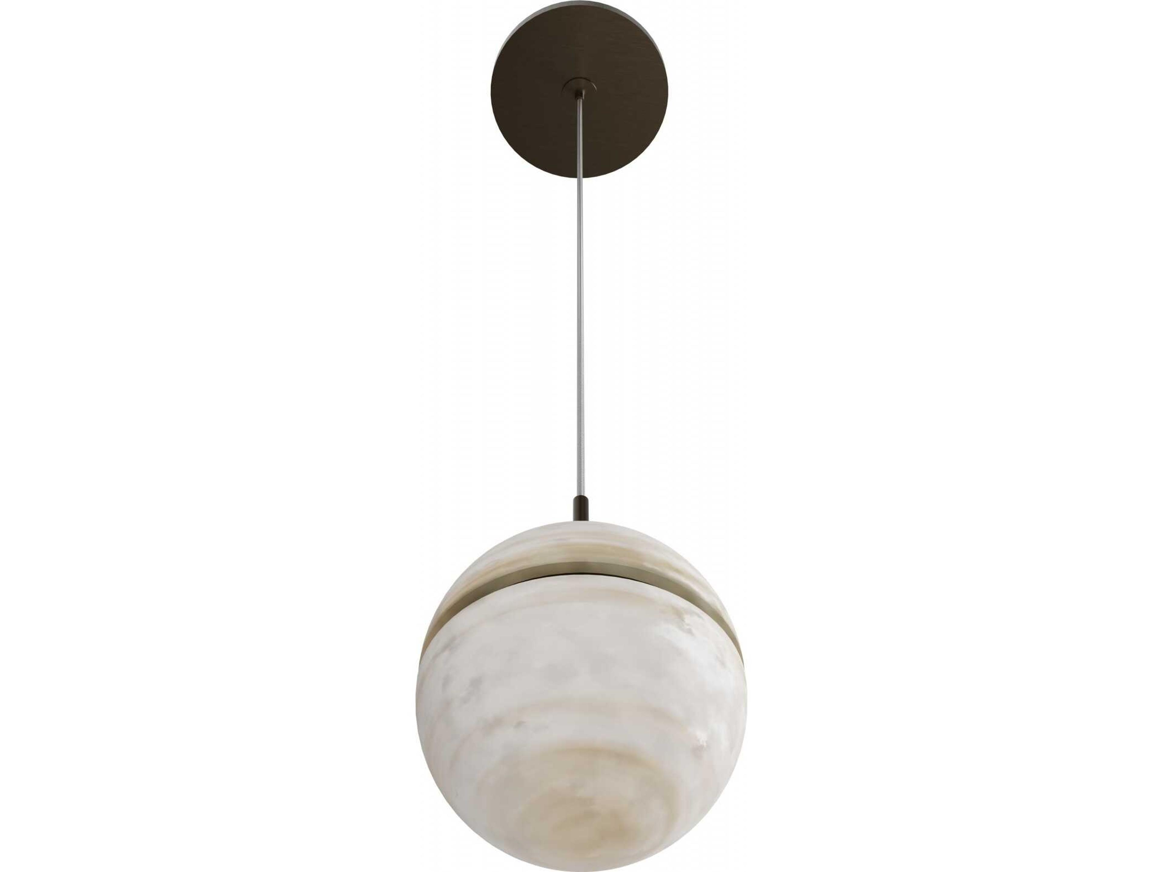 Avenue Lighting Sedona 1-Light Aged Brass Globe Mini Pendant