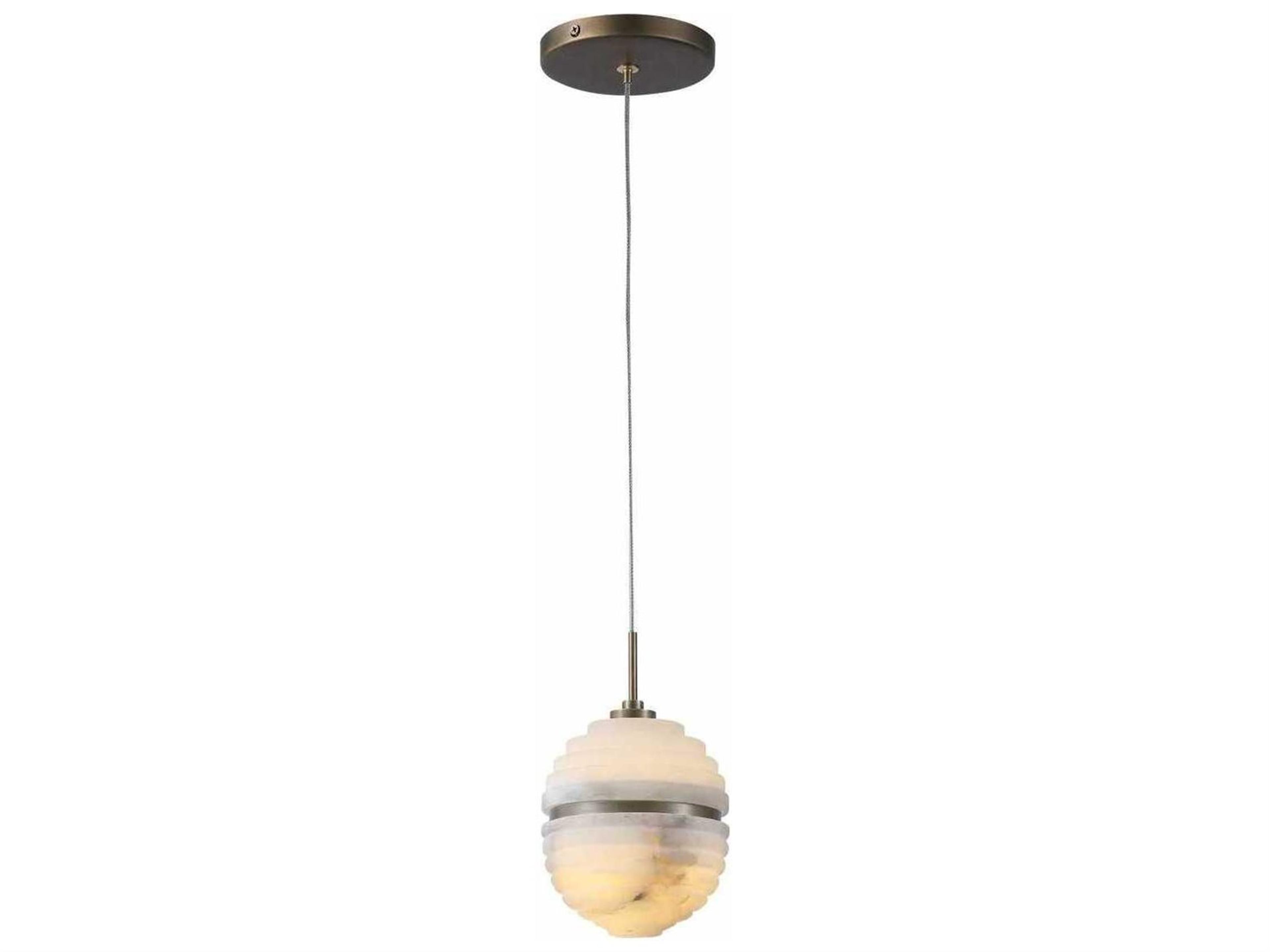 Sedona Pendant Light in Aged Brass and Alabaster