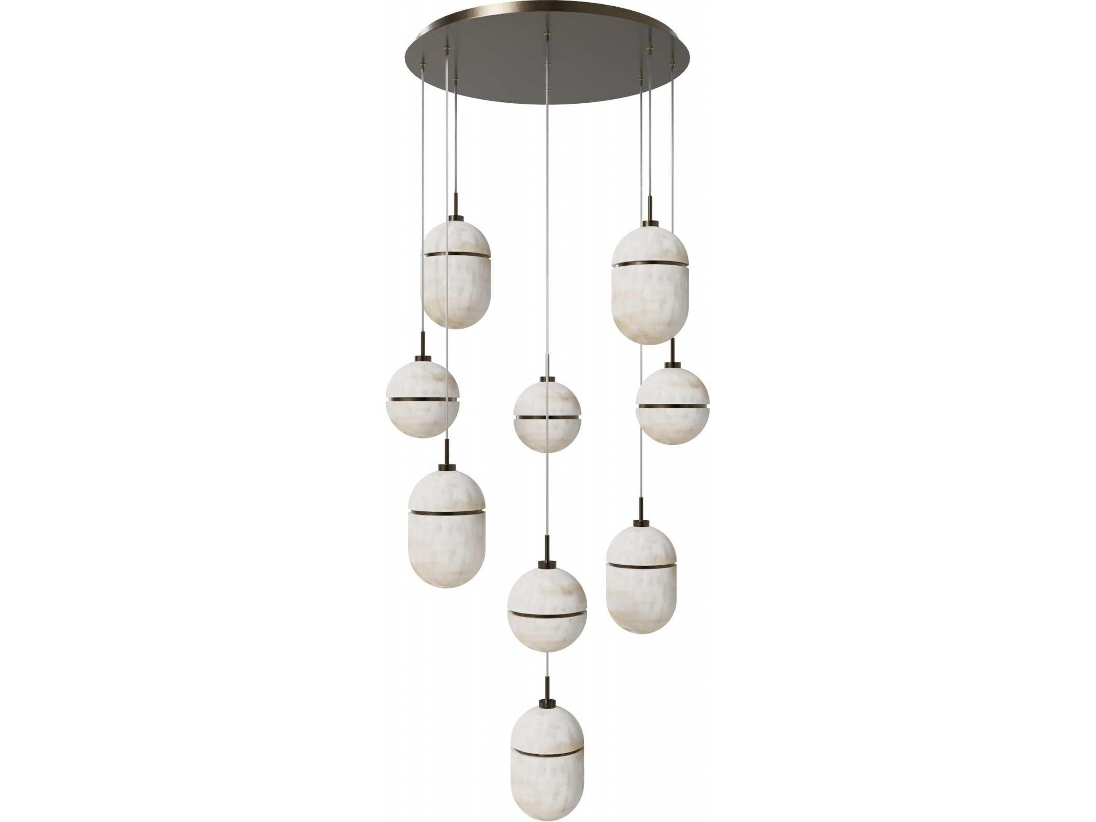 Sedona 9-Light Pendant Modern Alabaster Chandelier