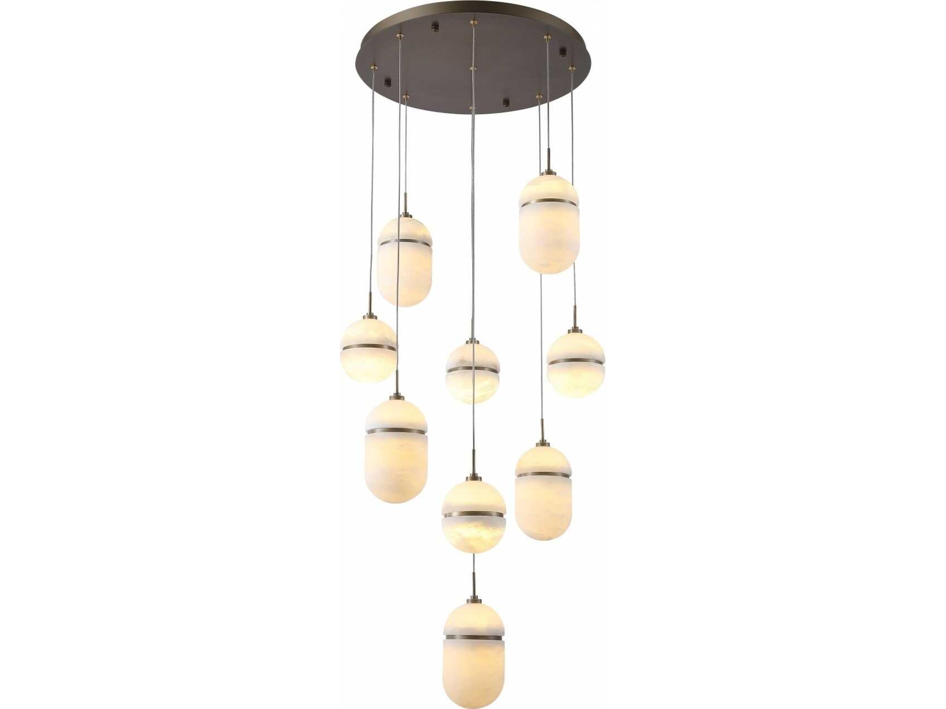 Avenue Lighting Sedona 9-Light Aged Brass Pendant