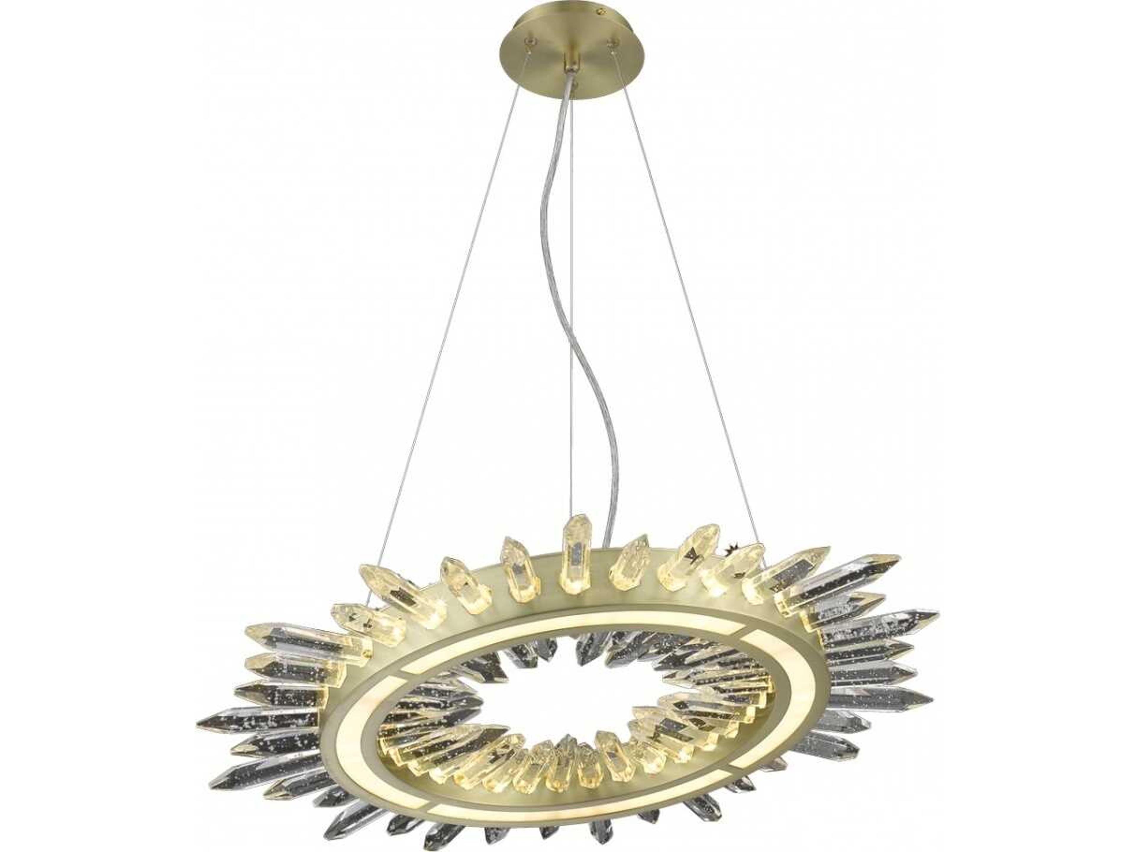 Aspen LED Chandelier in Brushed Brass