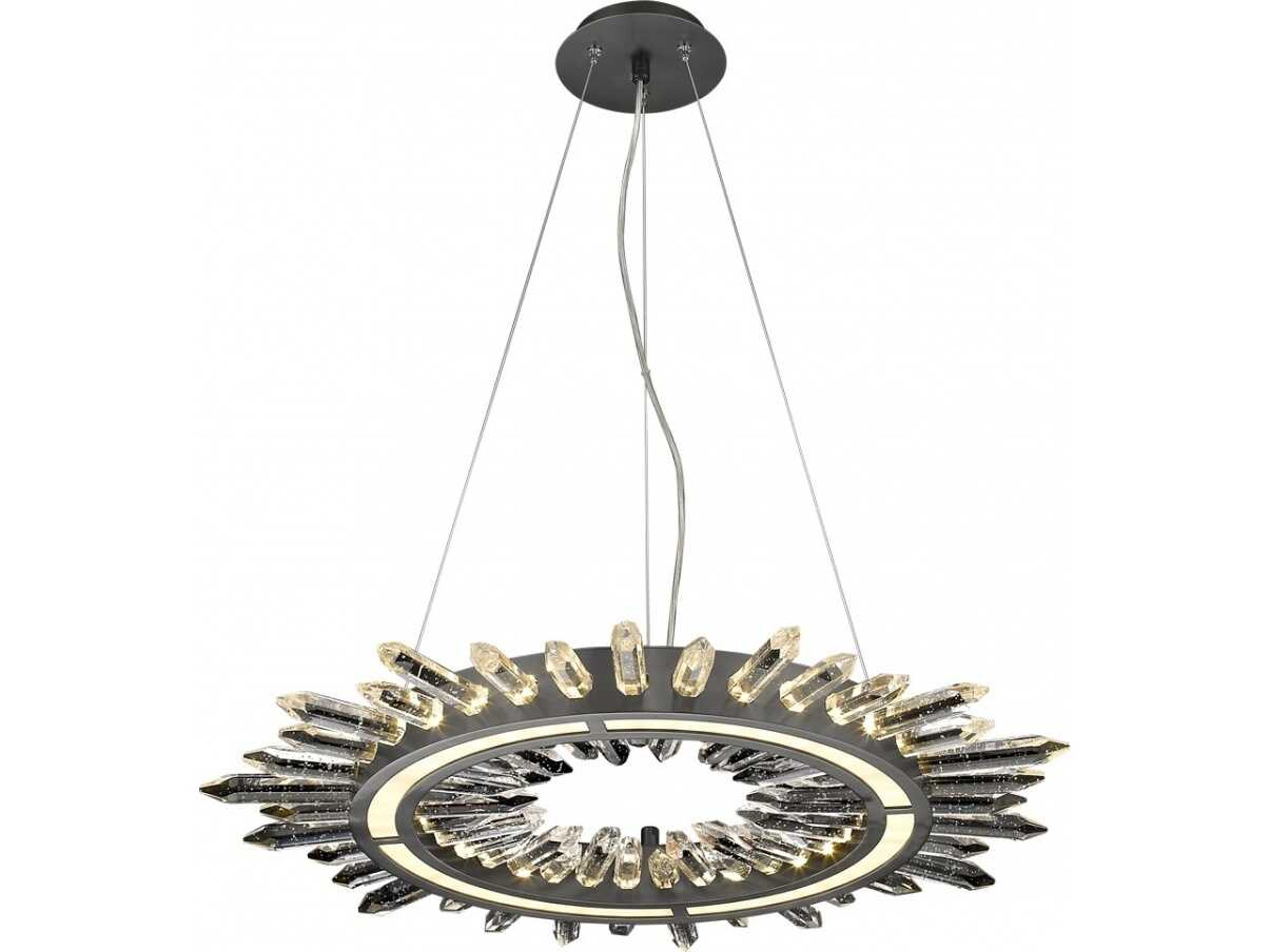 Aspen Pendant Chandelier Dark Bronze Modern Crystal