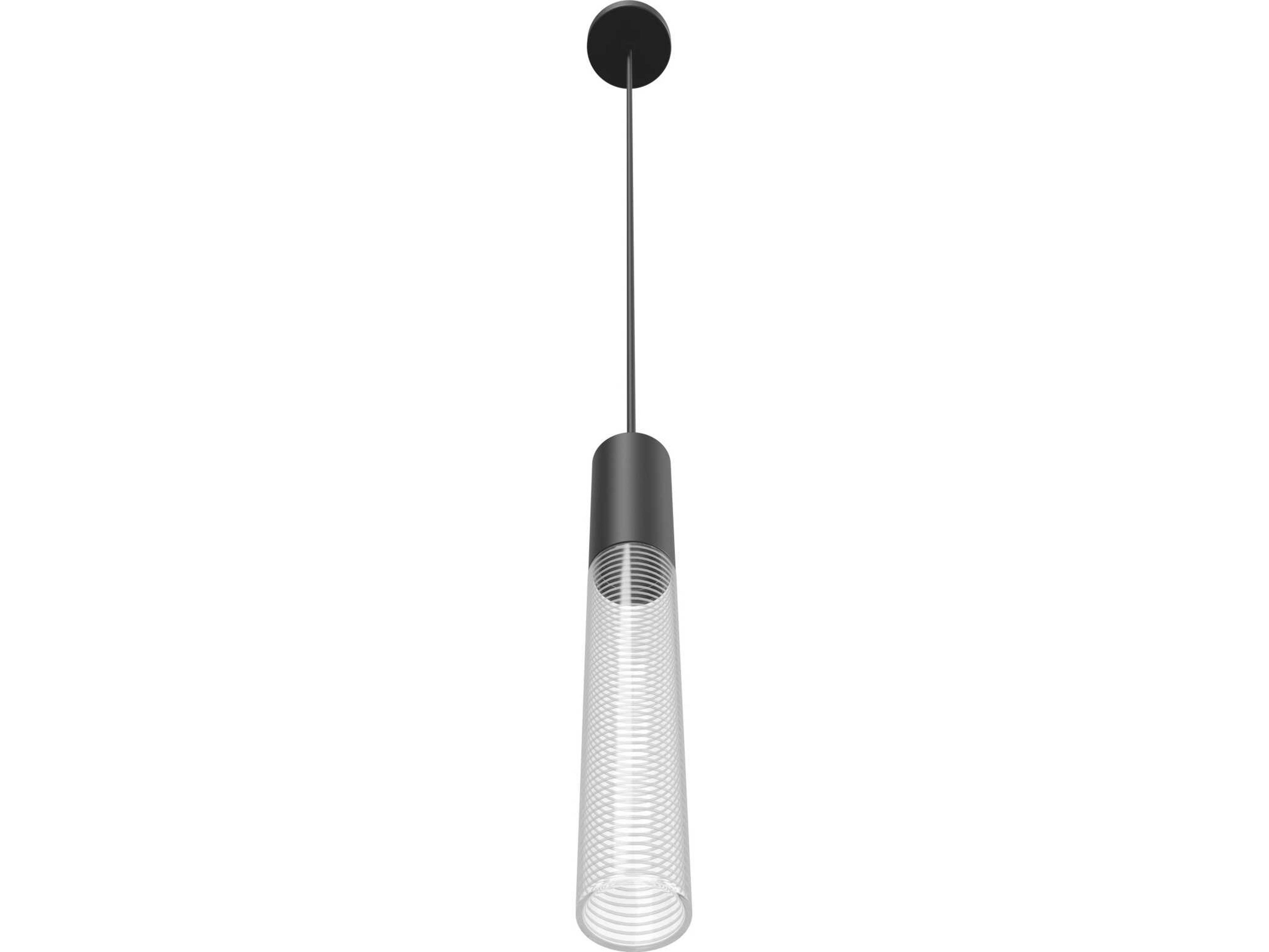 Avenue Lighting Strand 1-Light Black Cylinder Mini Pendant