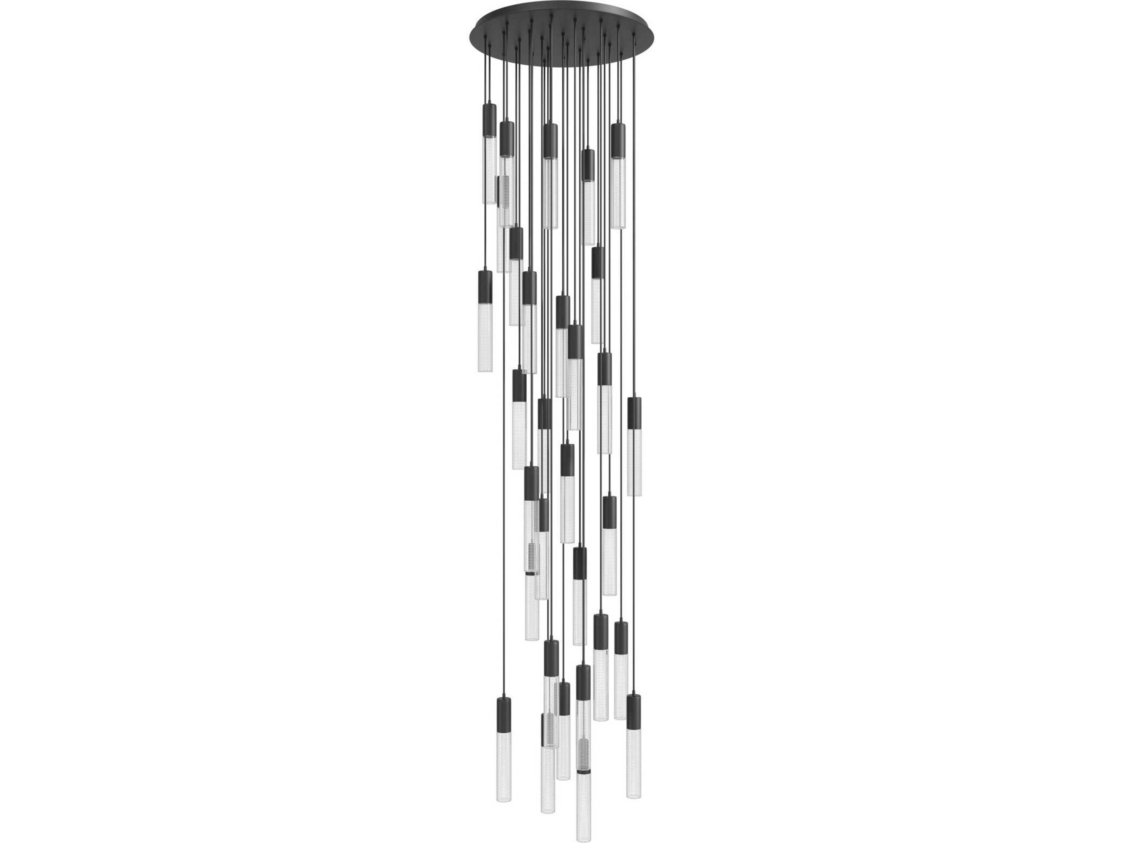 Strand 31-Light Multi Port Pendant in Black