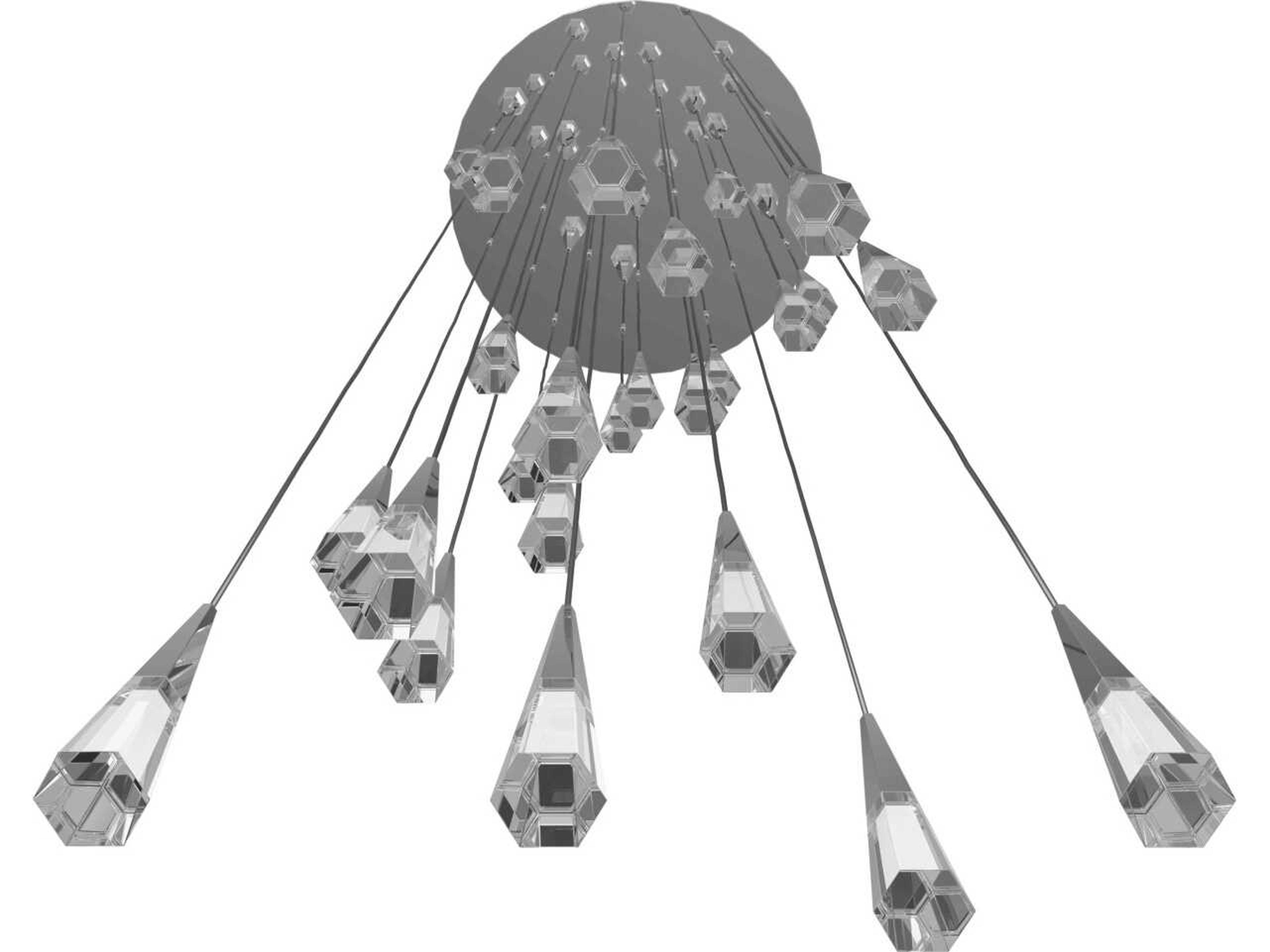 Avenue Lighting Avalon 25-Light Polished Chrome Linear Pendant