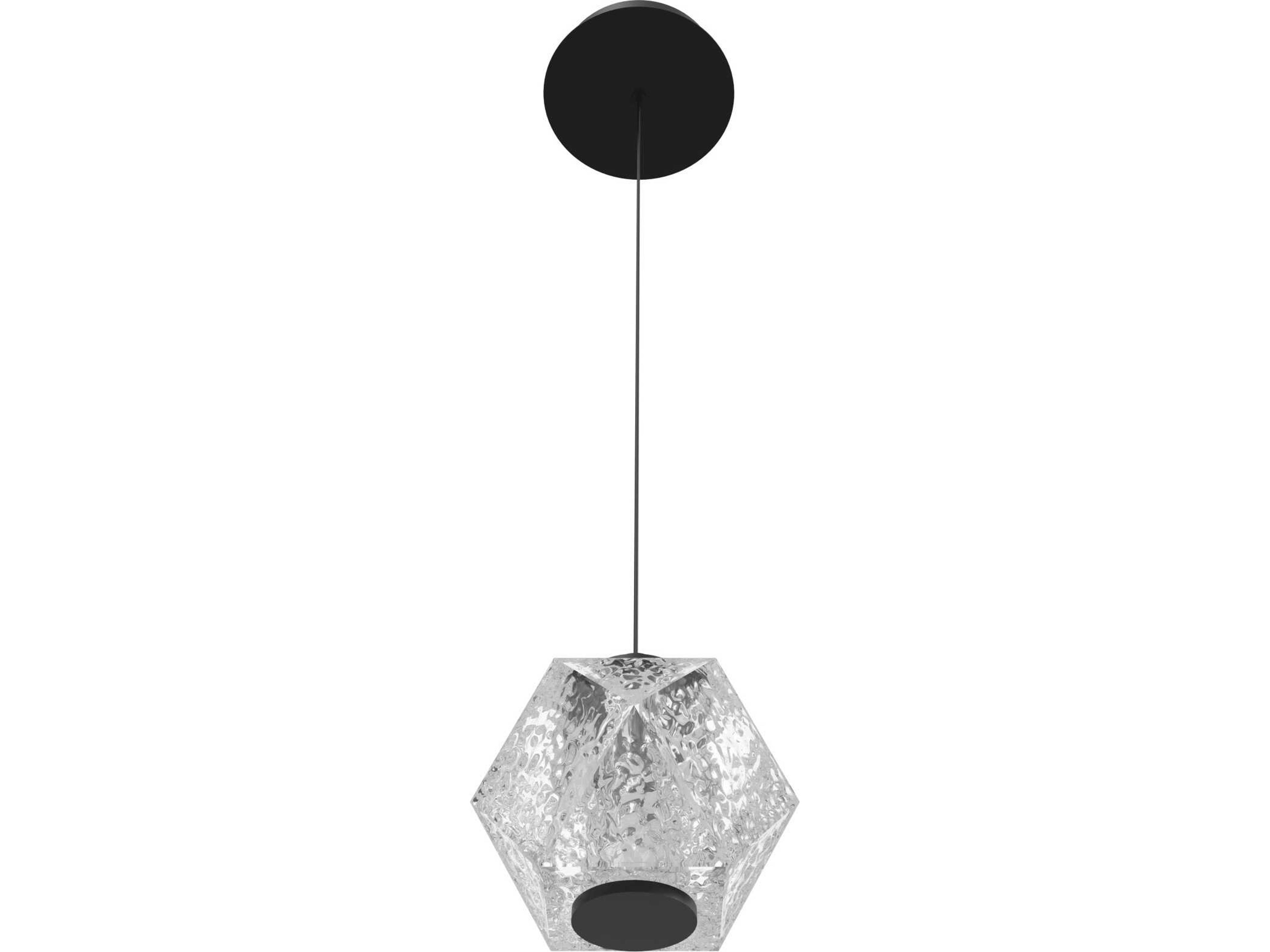 Avenue Lighting Beluga 1-Light Black Geometric Mini Pendant