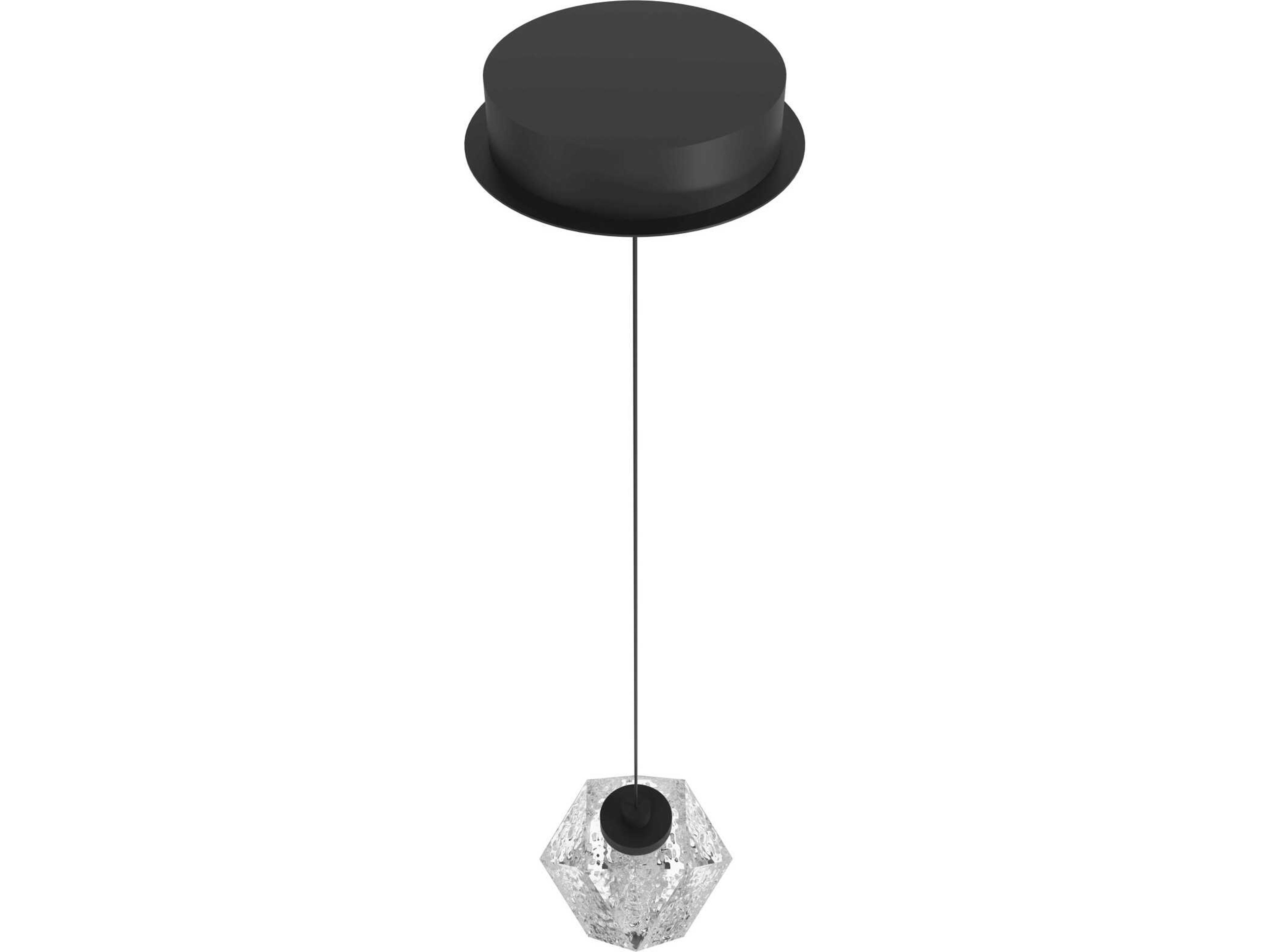 Avenue Lighting Beluga 1-Light Black Geometric Mini Pendant