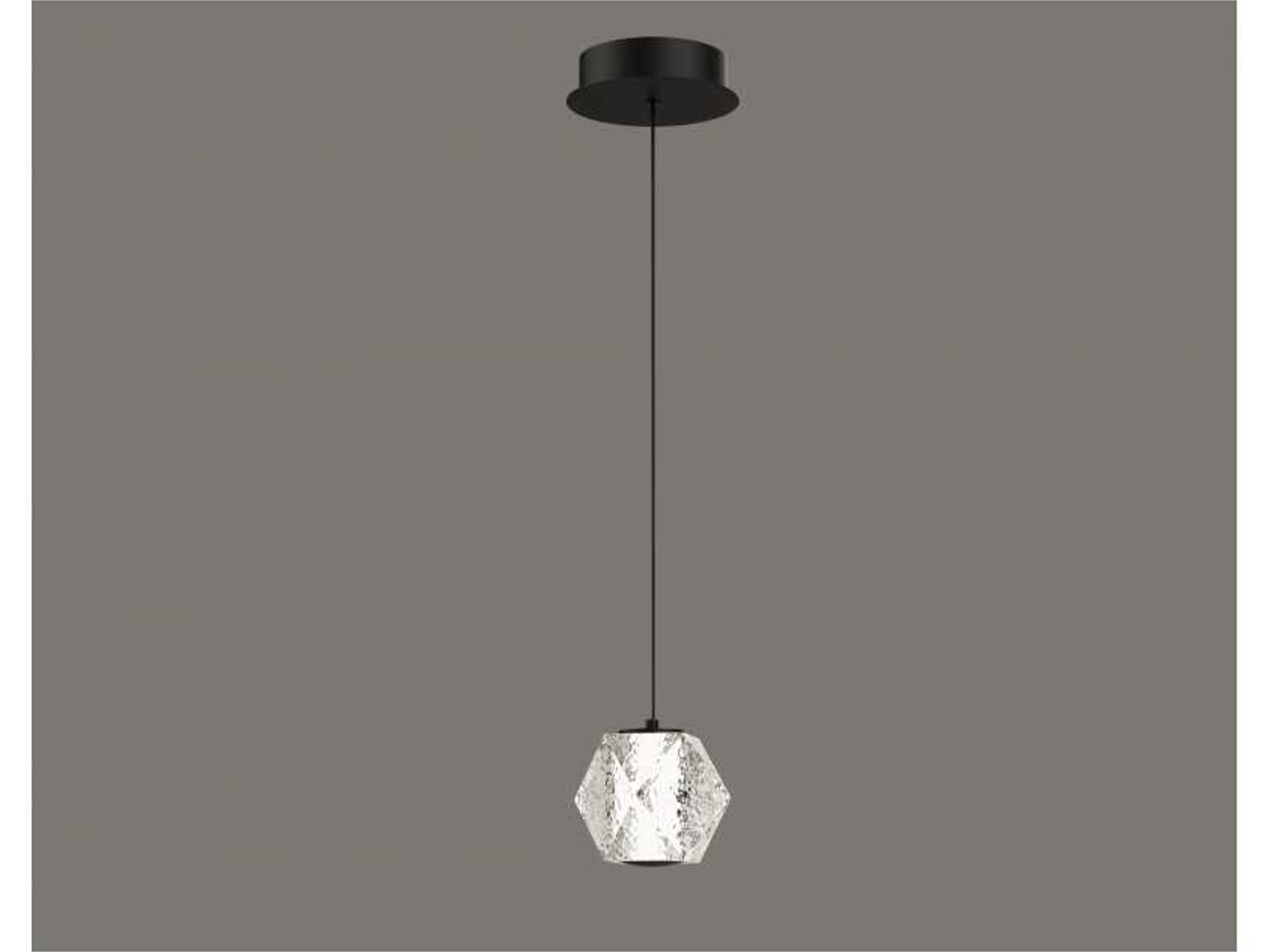 Avenue Lighting Beluga 1-Light Black Geometric Mini Pendant
