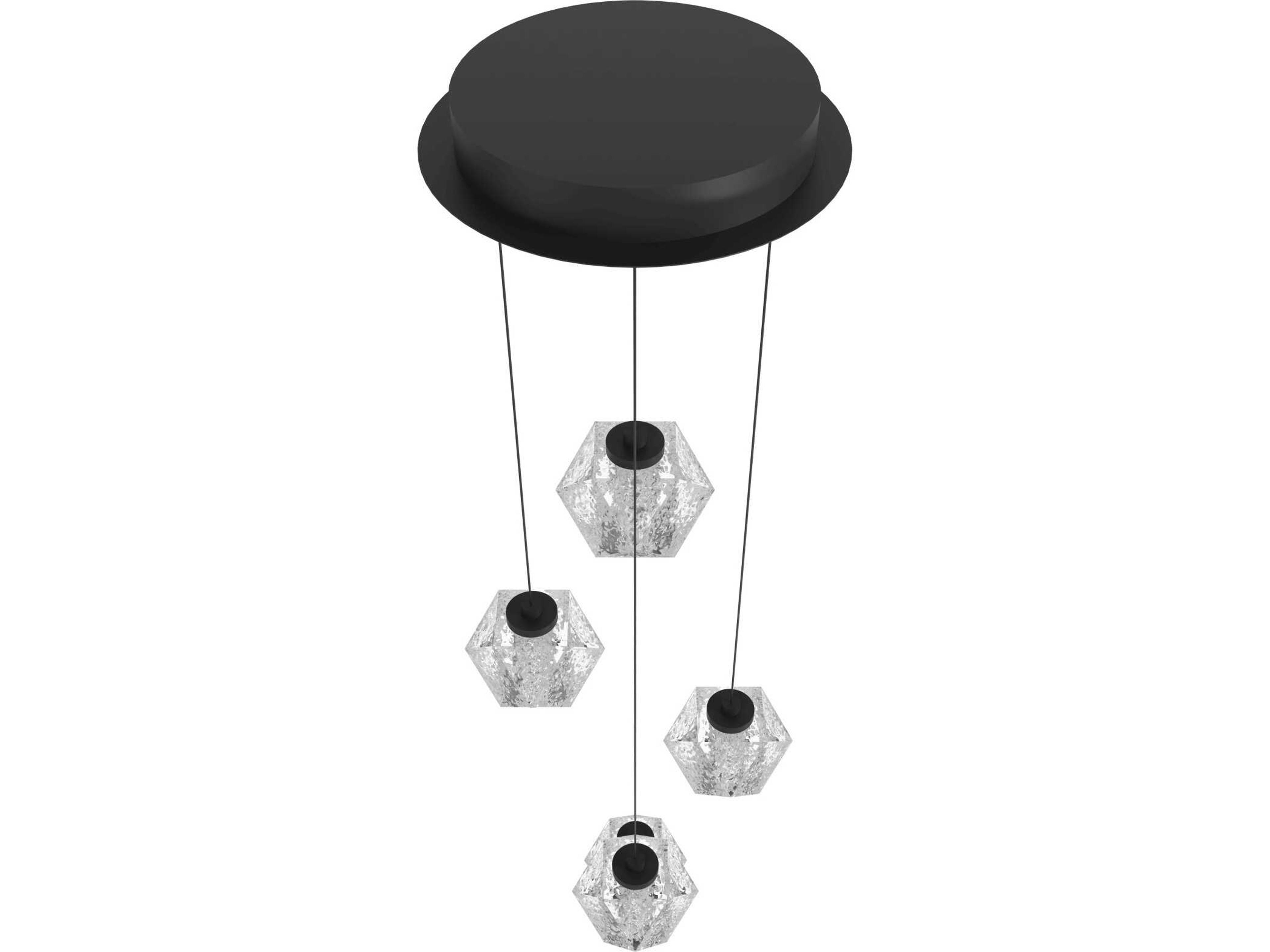 Avenue Lighting Beluga 5-Light Black Geometric Pendant